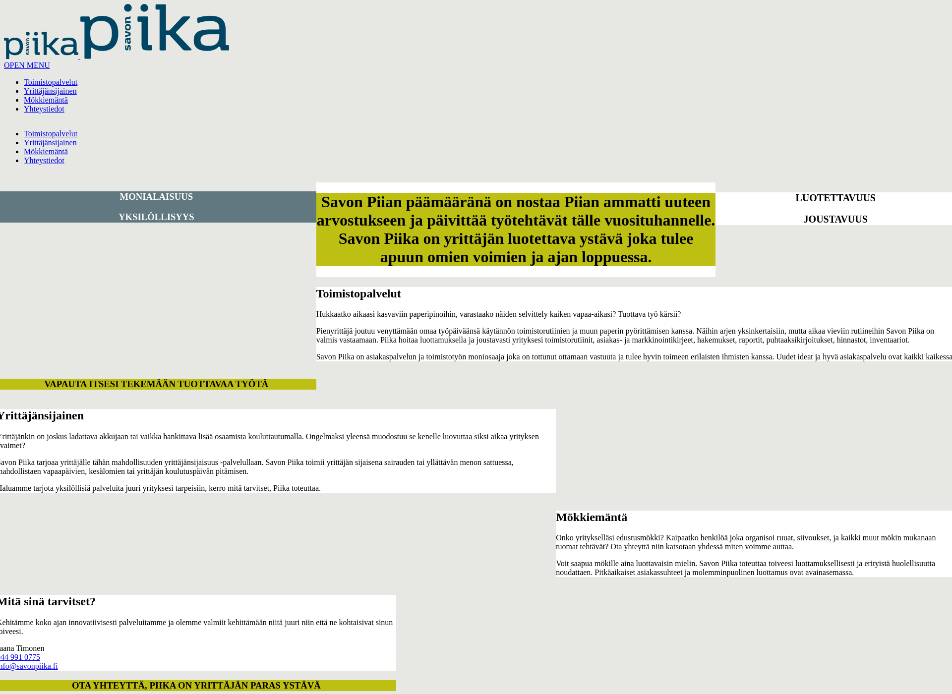 Screenshot for savonpiika.fi