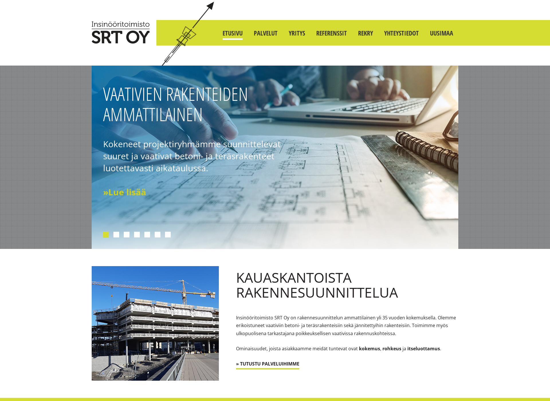 Screenshot for savonrakennetekniikka.fi