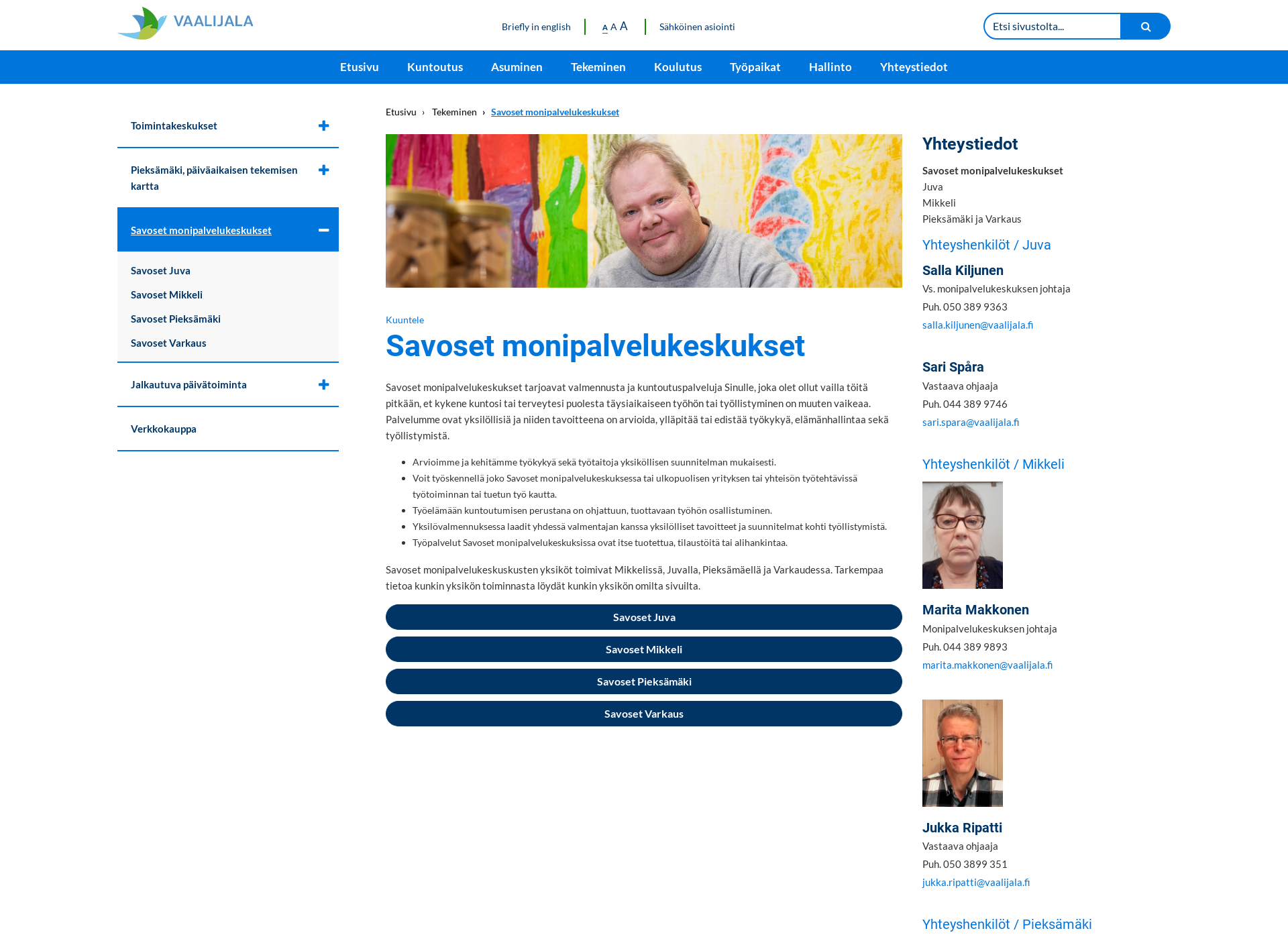 Screenshot for savoset.fi