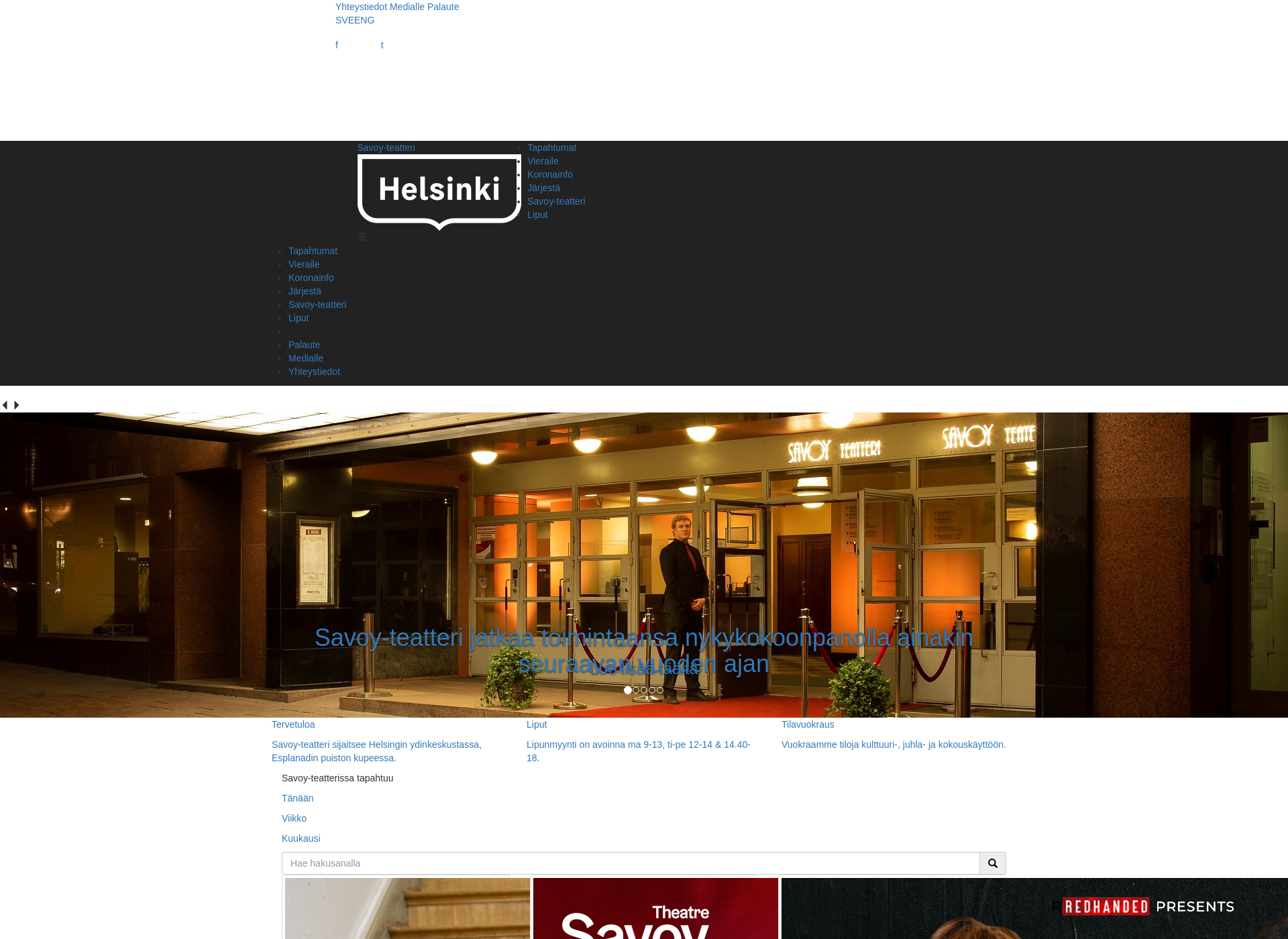 Screenshot for savoyteatteri.fi