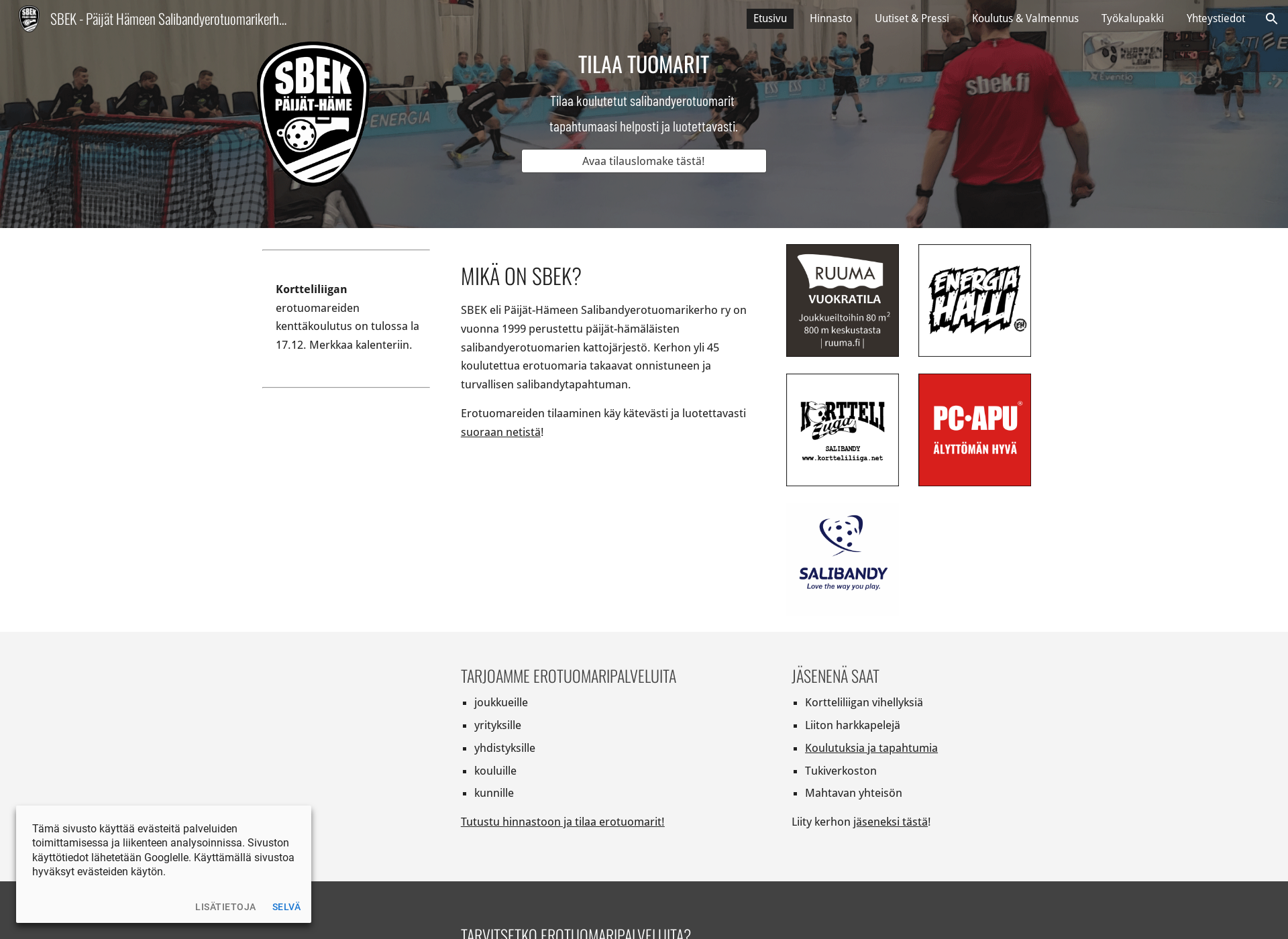 Screenshot for sbek.fi