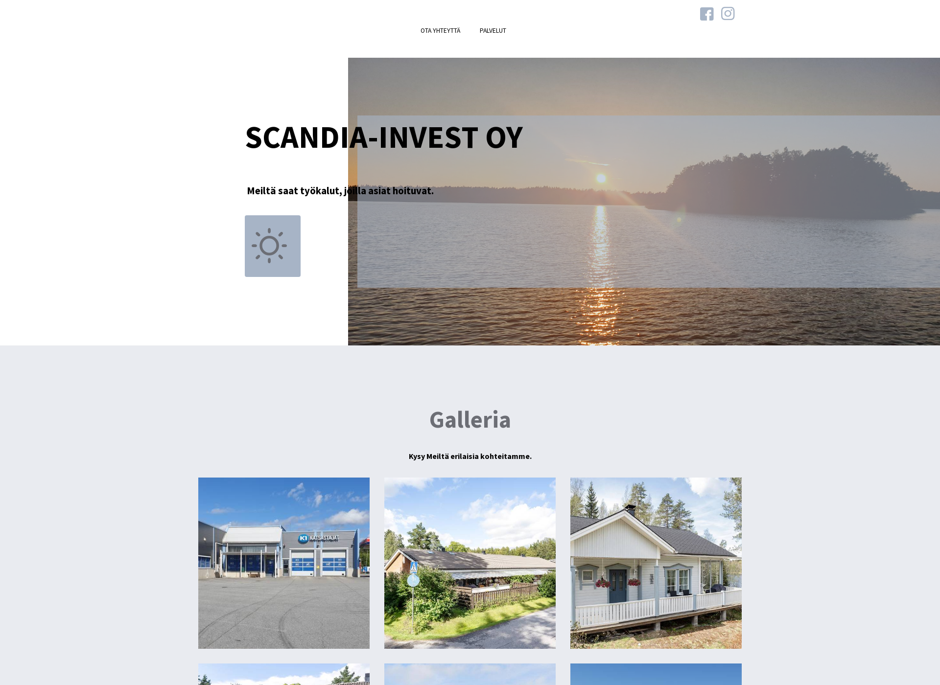 Skärmdump för scandiainvest.fi