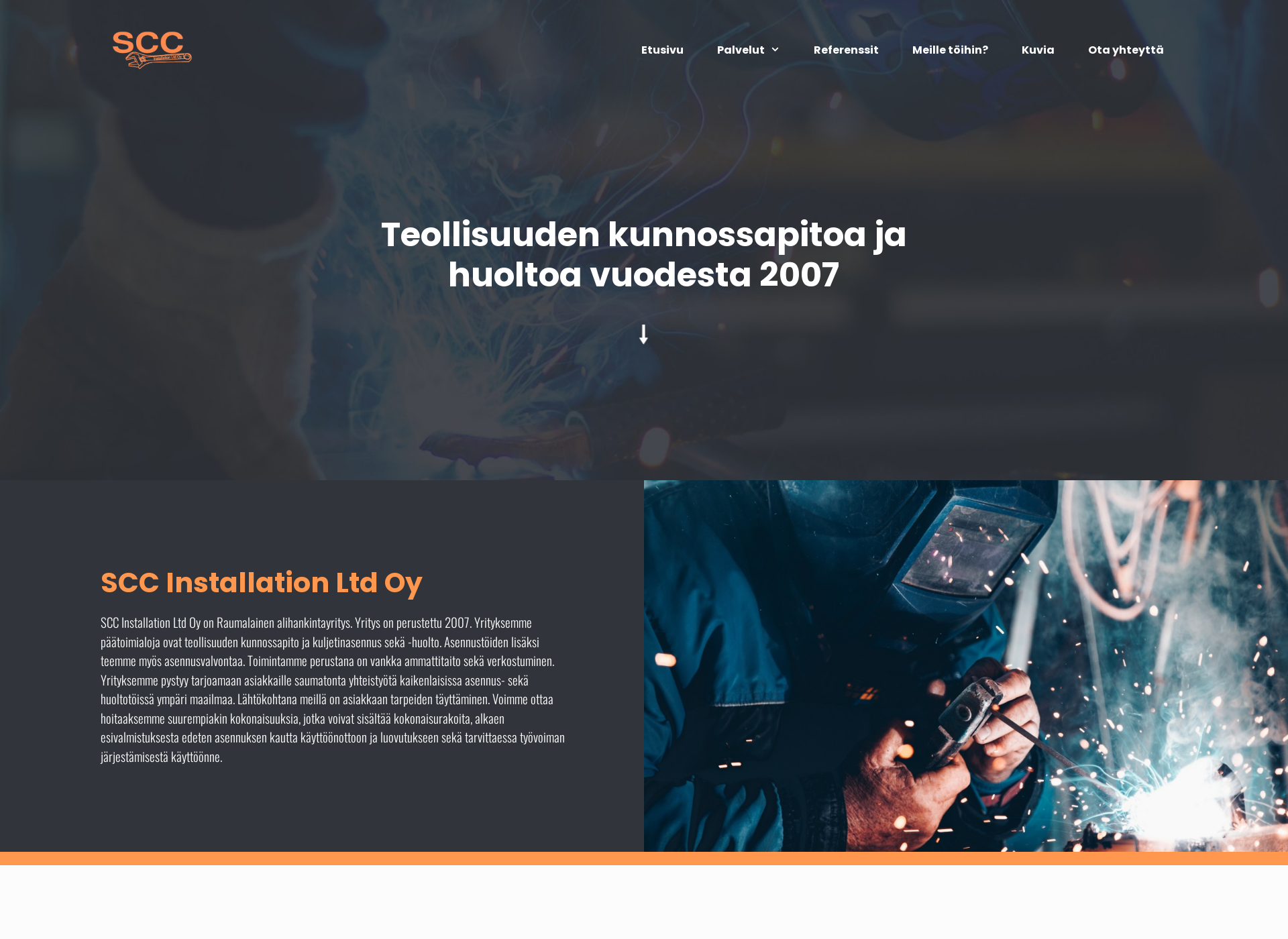 Skärmdump för sccinstallation.fi