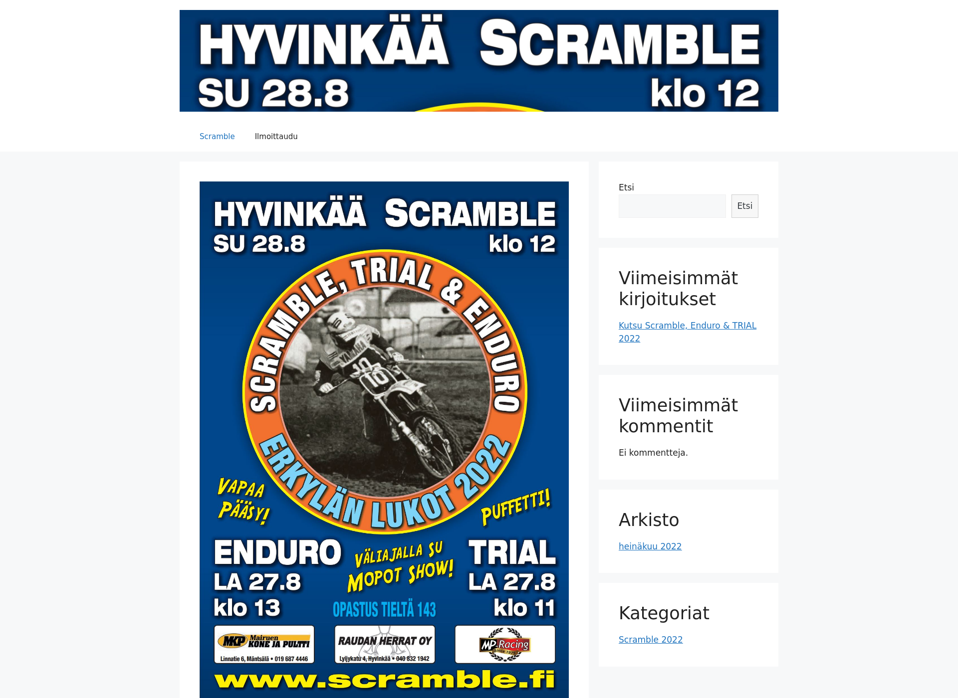 Screenshot for scramble.fi