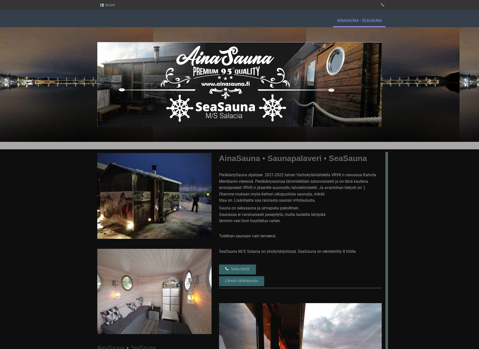 Screenshot for seasauna.fi