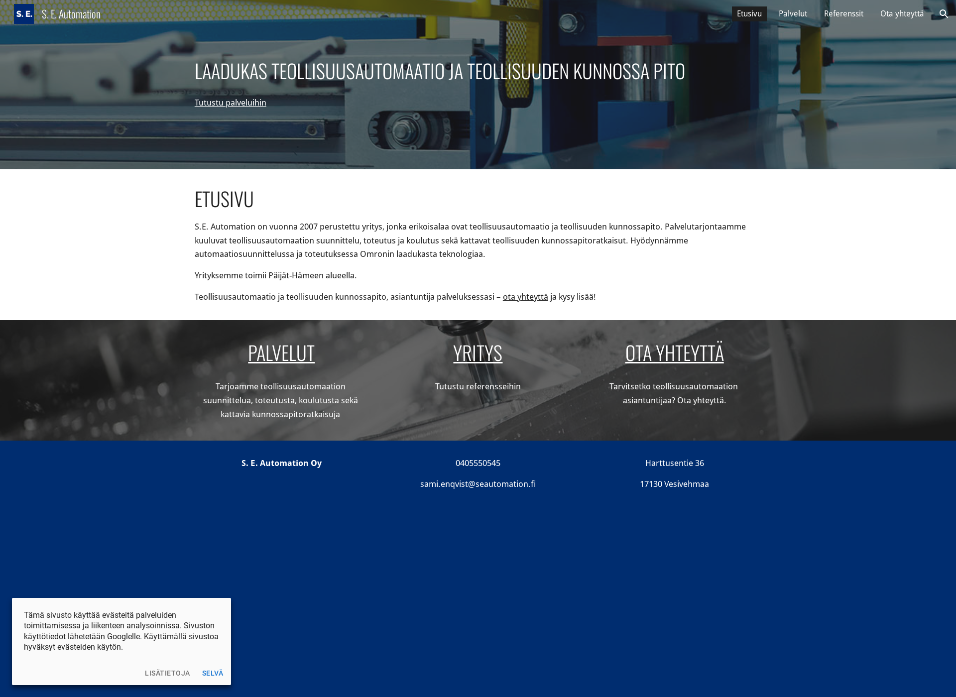 Skärmdump för seautomation.fi