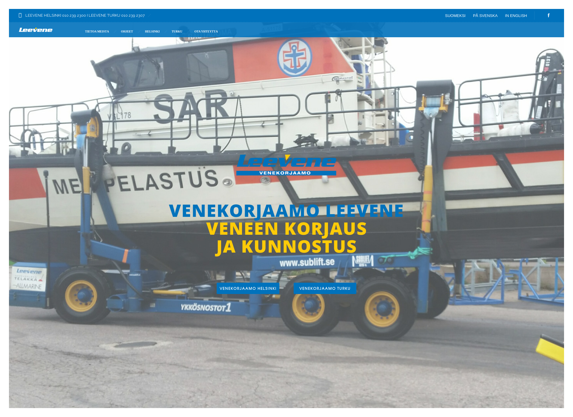 Skärmdump för seaway.fi