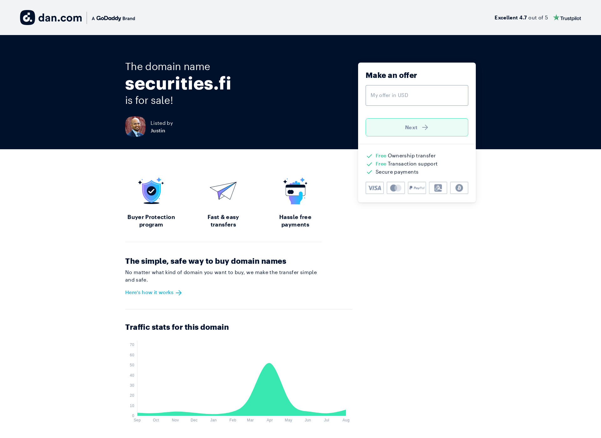 Screenshot for securities.fi