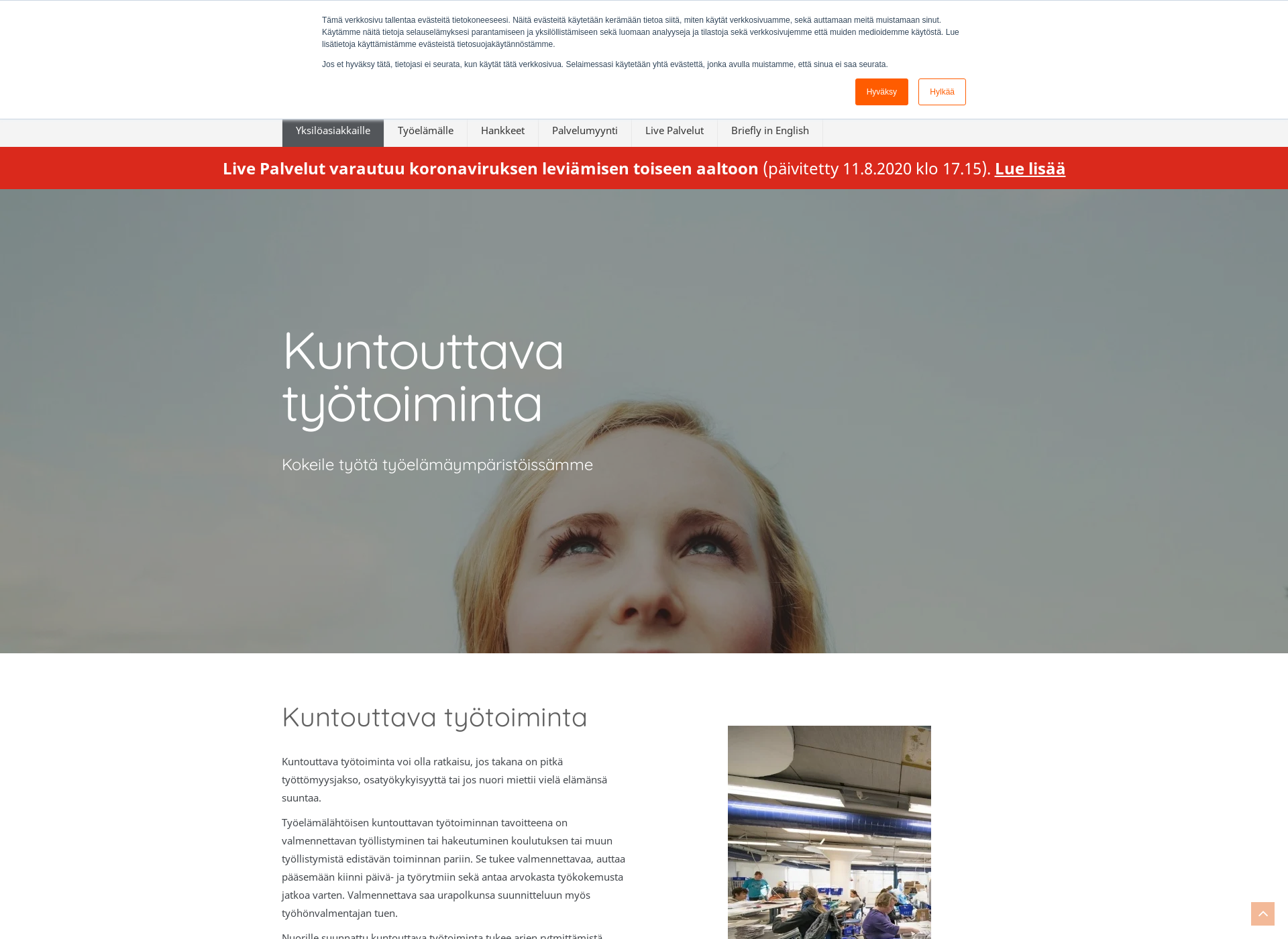 Skärmdump för seesampro.fi
