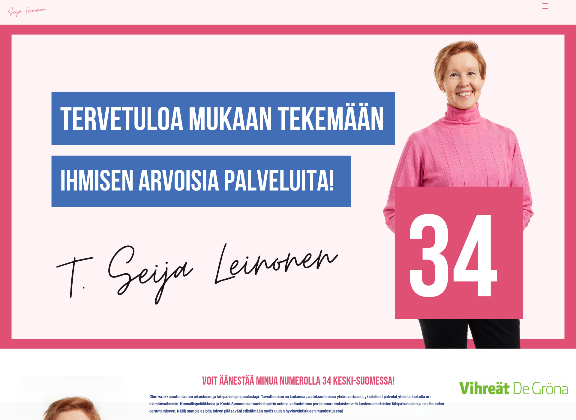 Screenshot for seijaleinonen.fi