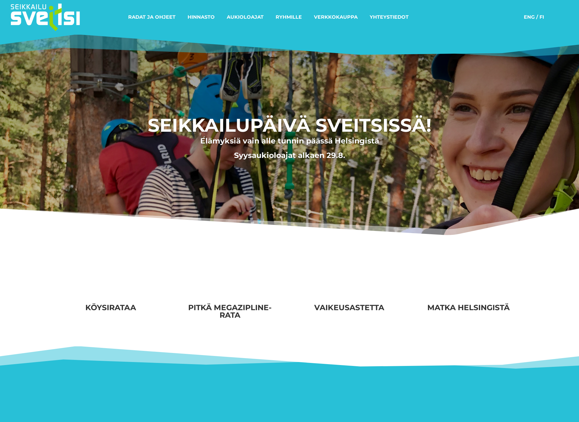 Skärmdump för seikkailusveitsi.fi