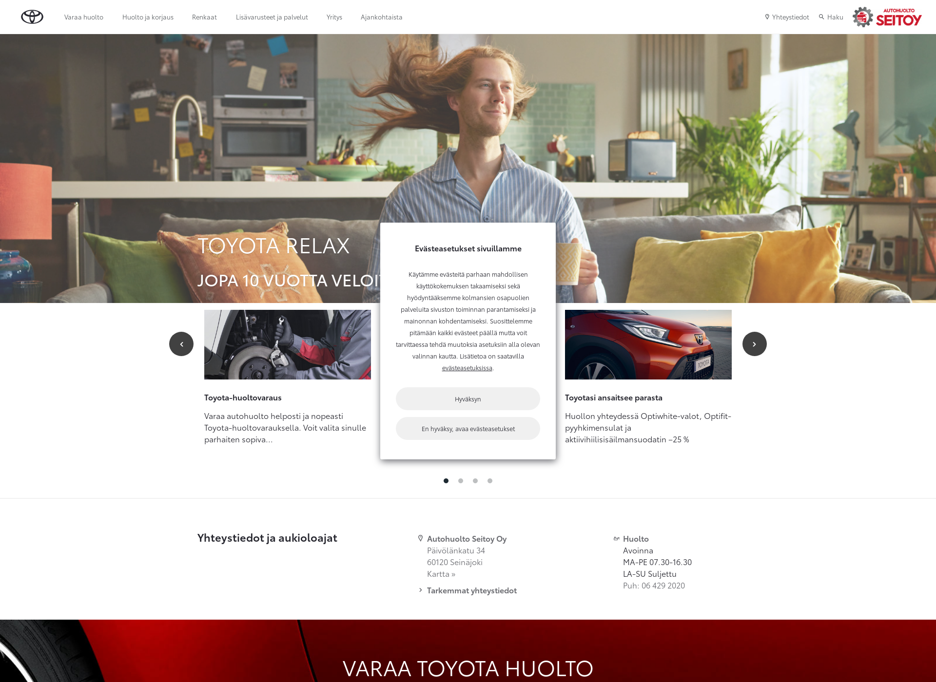 Screenshot for seinajoentoyota.fi