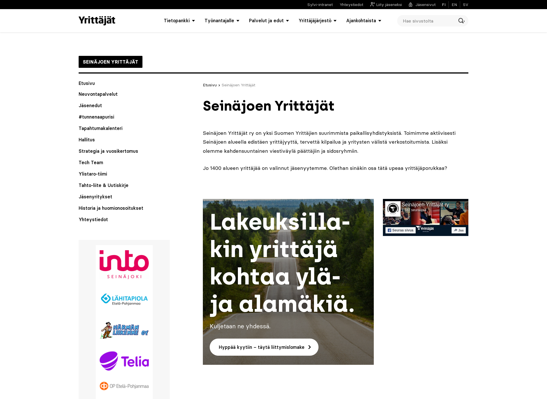 Näyttökuva seinajoenyrittajat.fi