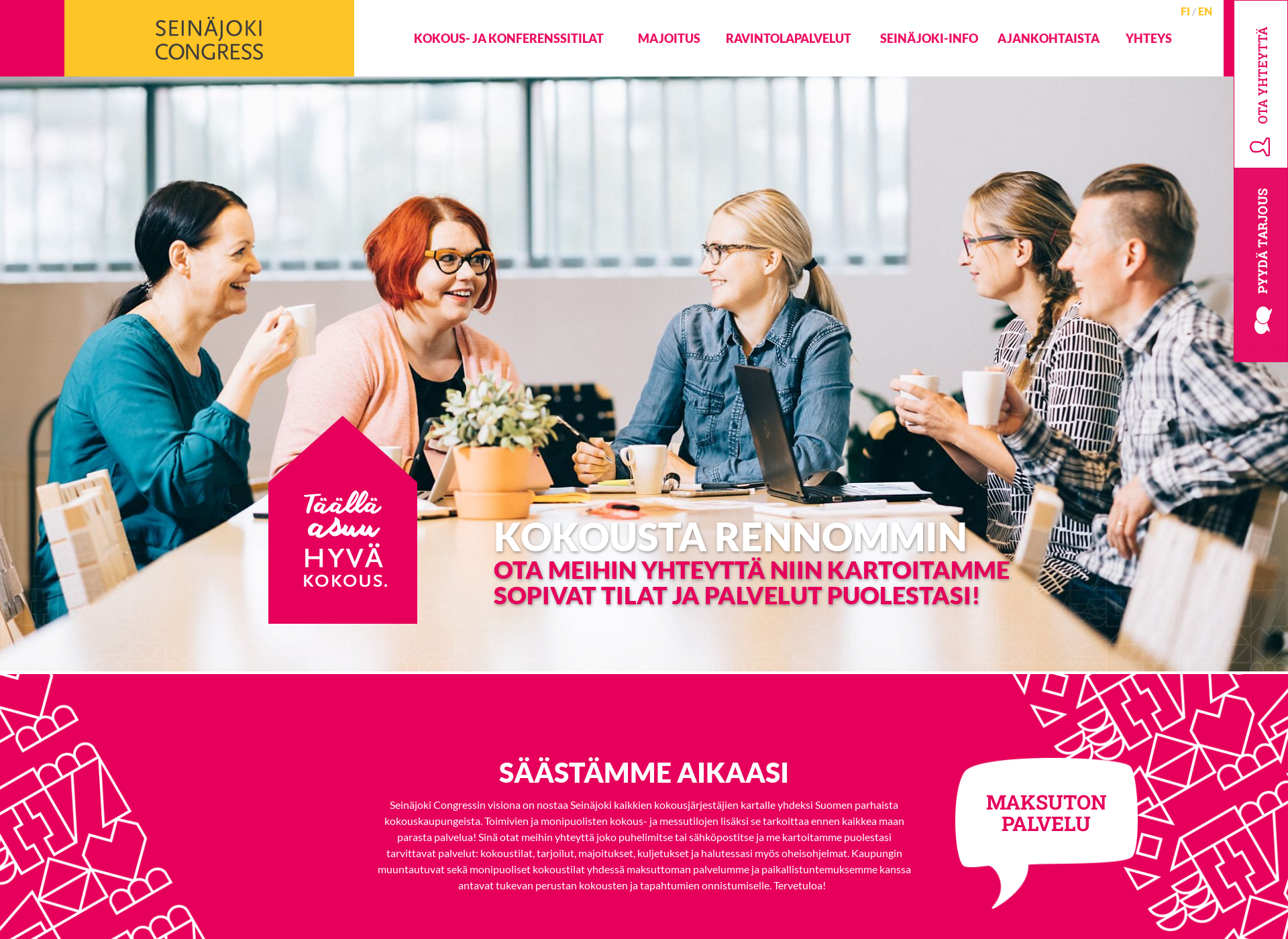 Screenshot for seinajokicongress.fi