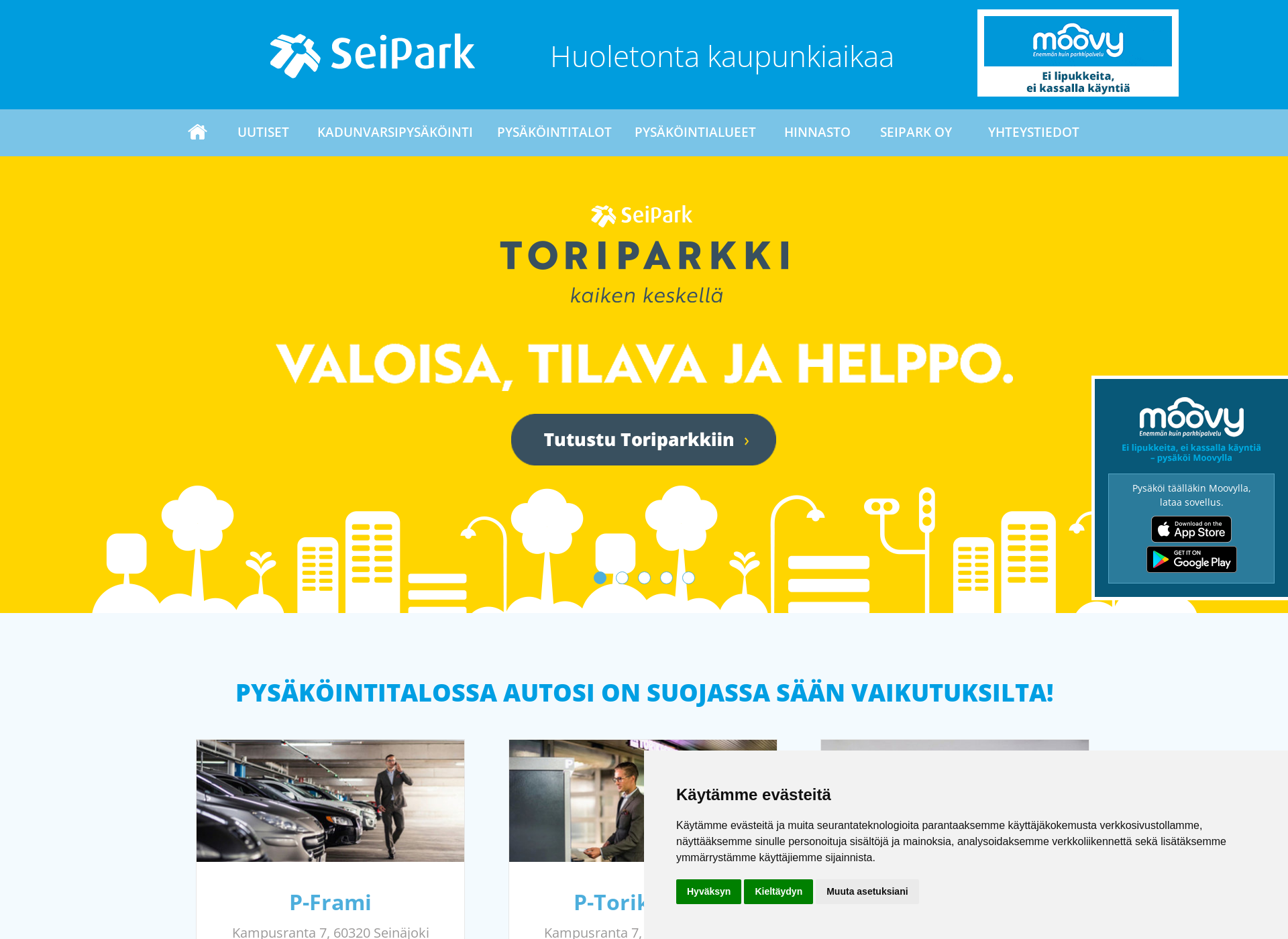 Skärmdump för seipark.fi