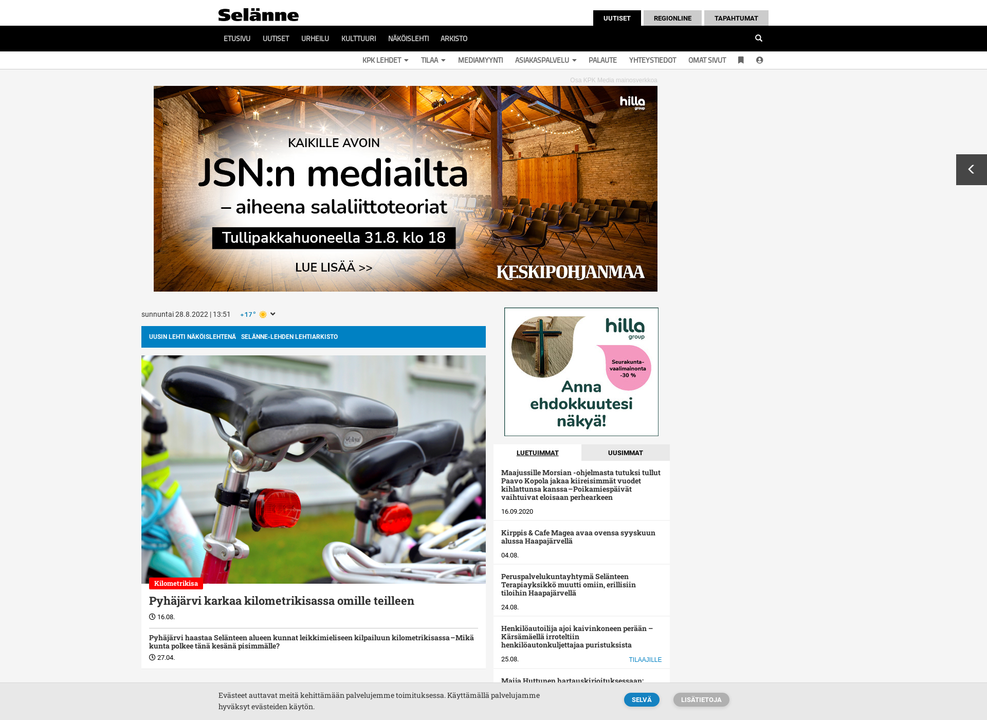 Näyttökuva selanne-lehti.fi
