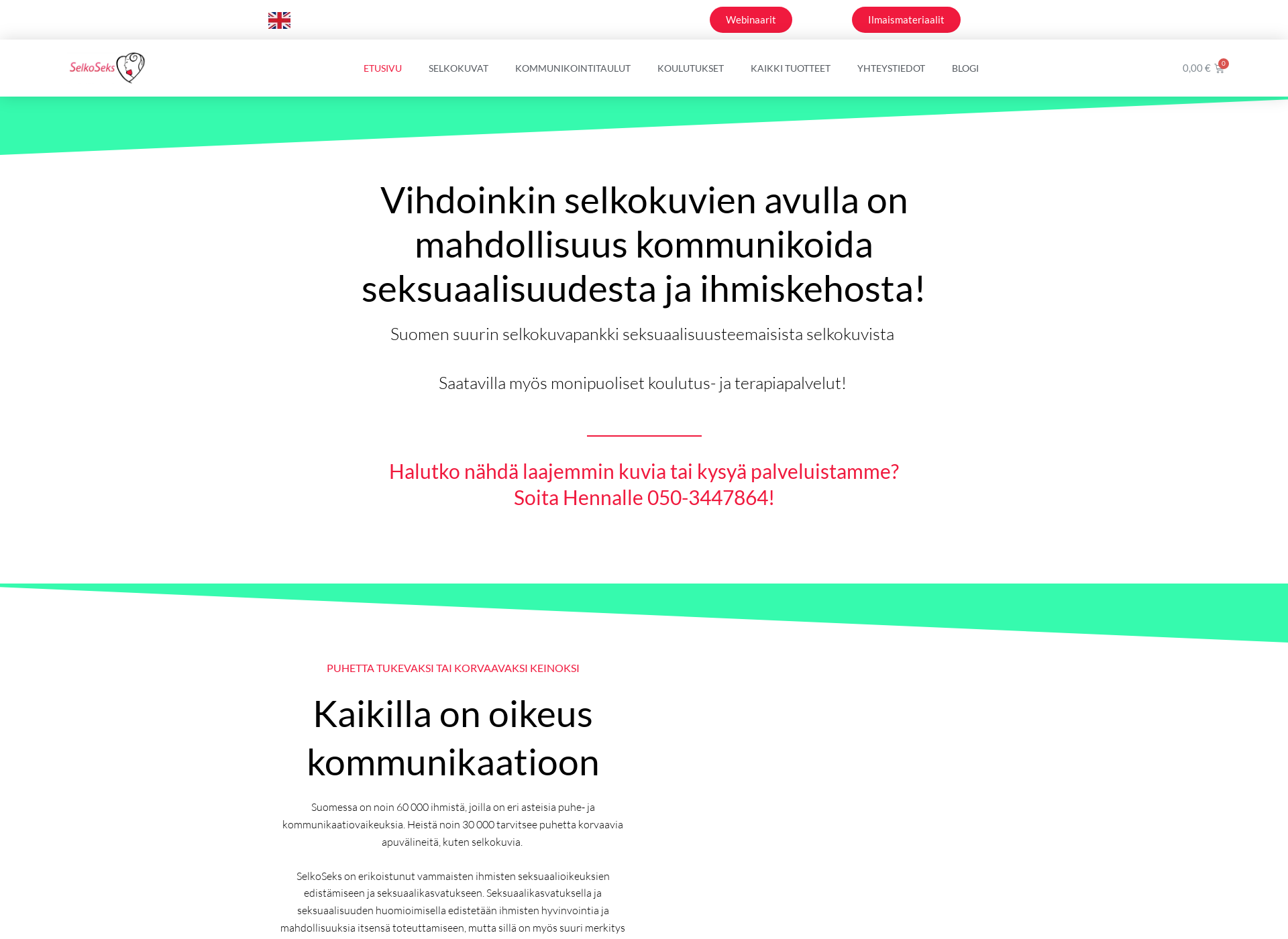 Skärmdump för selkoseks.fi