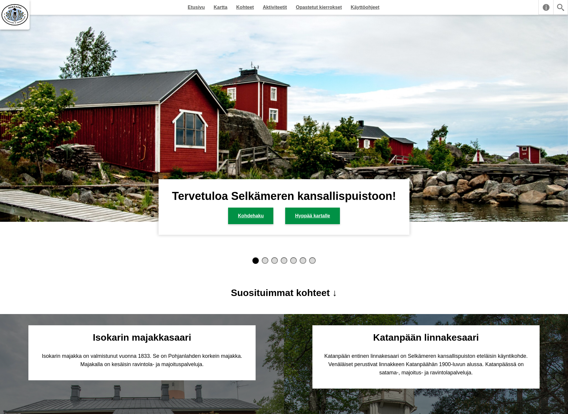 Screenshot for selkämeri.fi