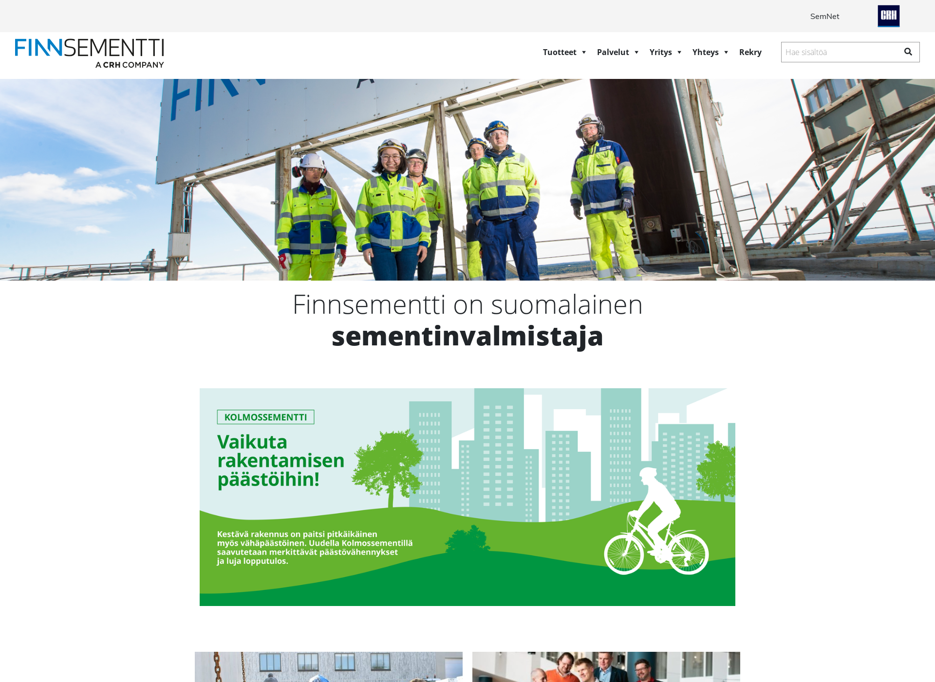 Screenshot for sementti.fi