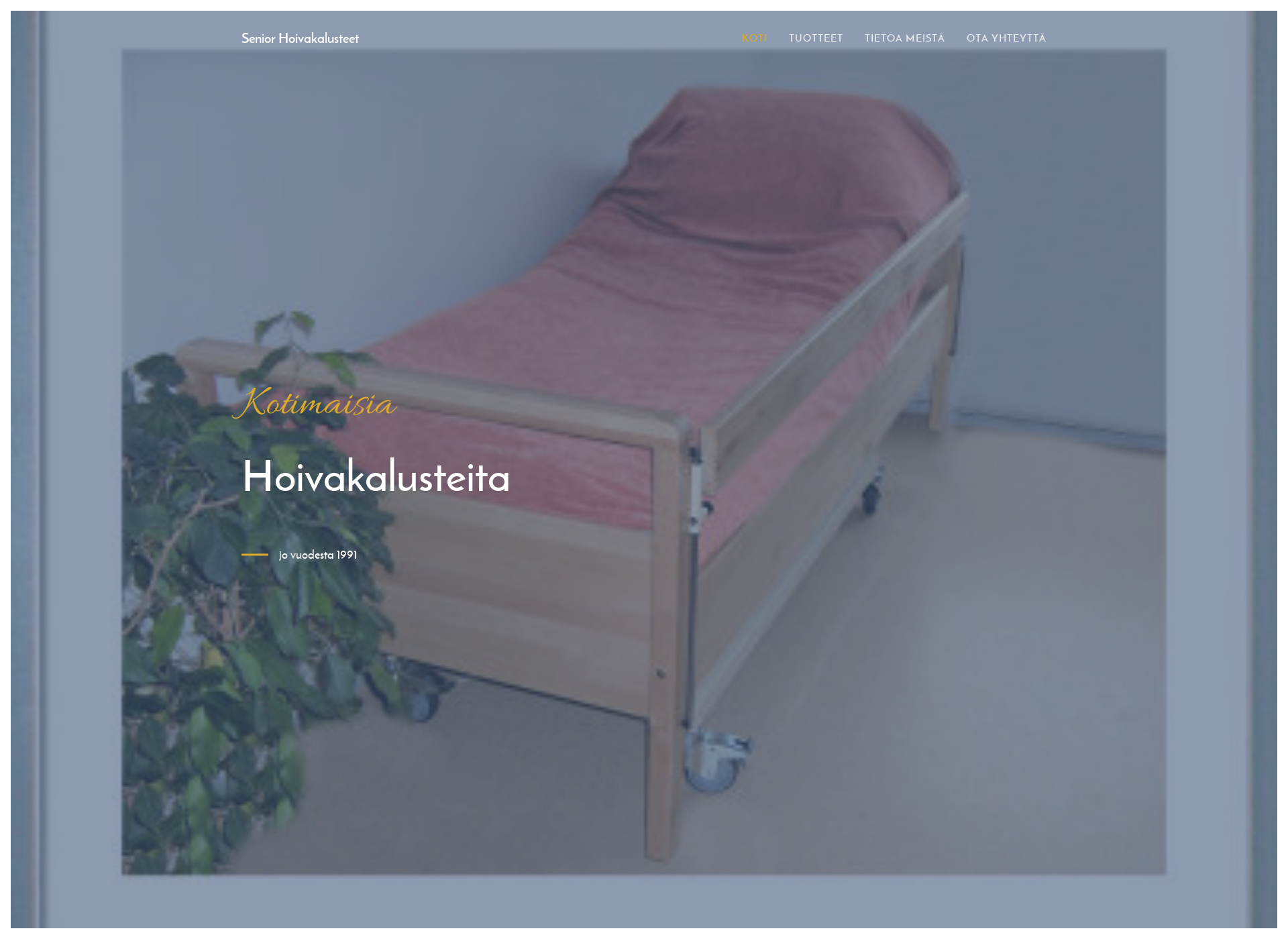 Skärmdump för seniorhoivakalusteet.fi