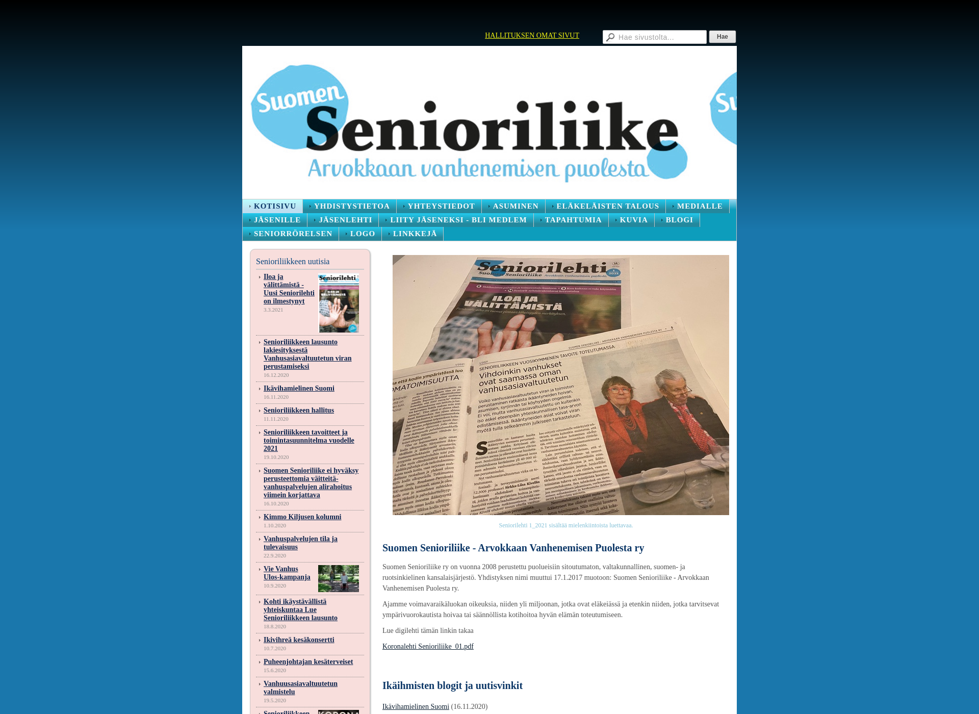 Screenshot for seniorientavaratalo.fi