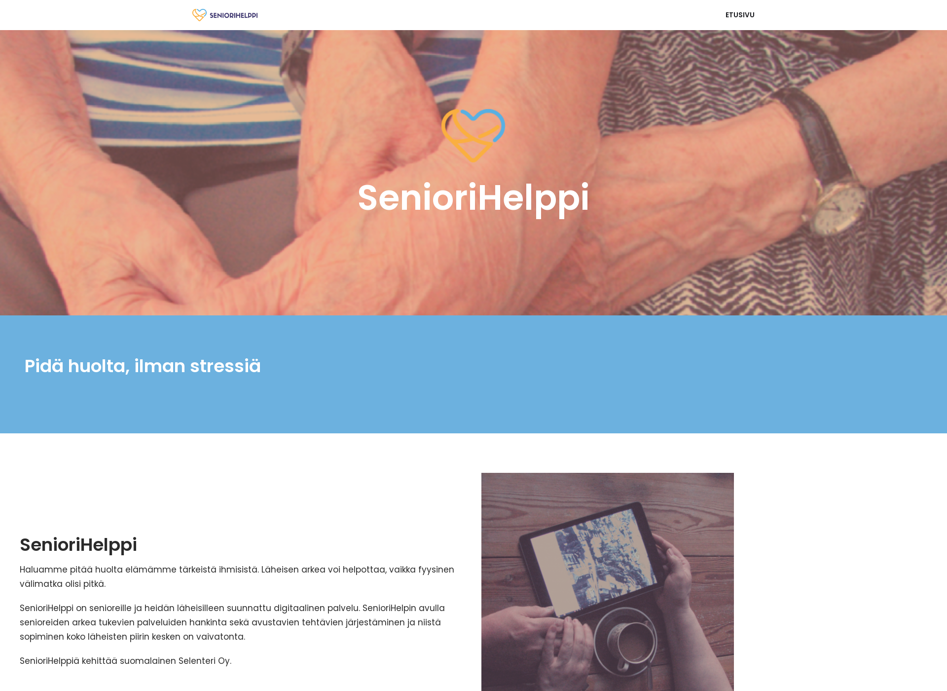 Screenshot for seniorihelppi.fi