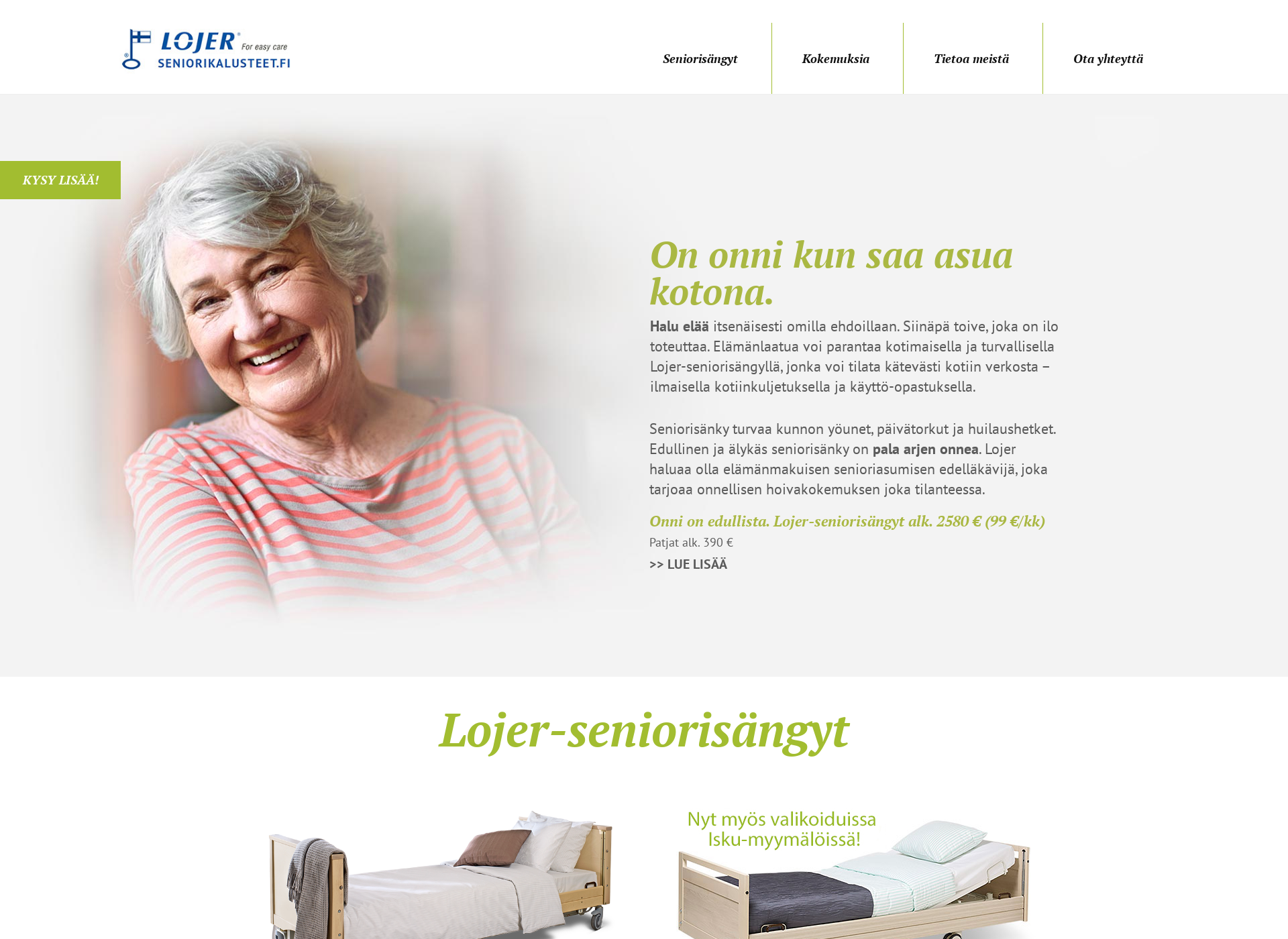 Screenshot for seniorikalusteet.fi