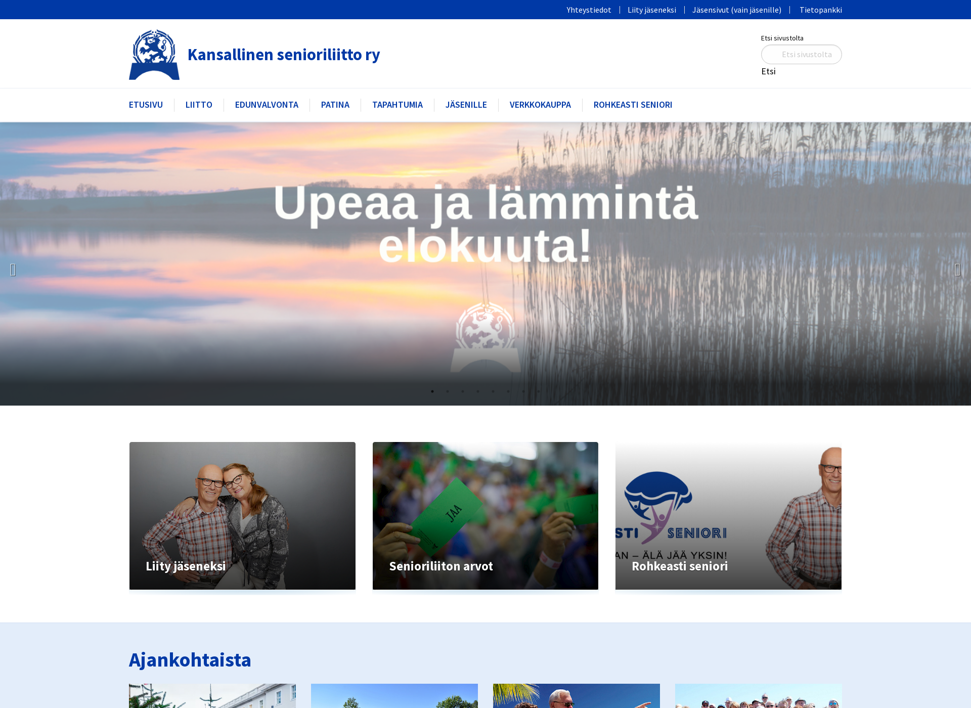 Skärmdump för senioriliitto.fi