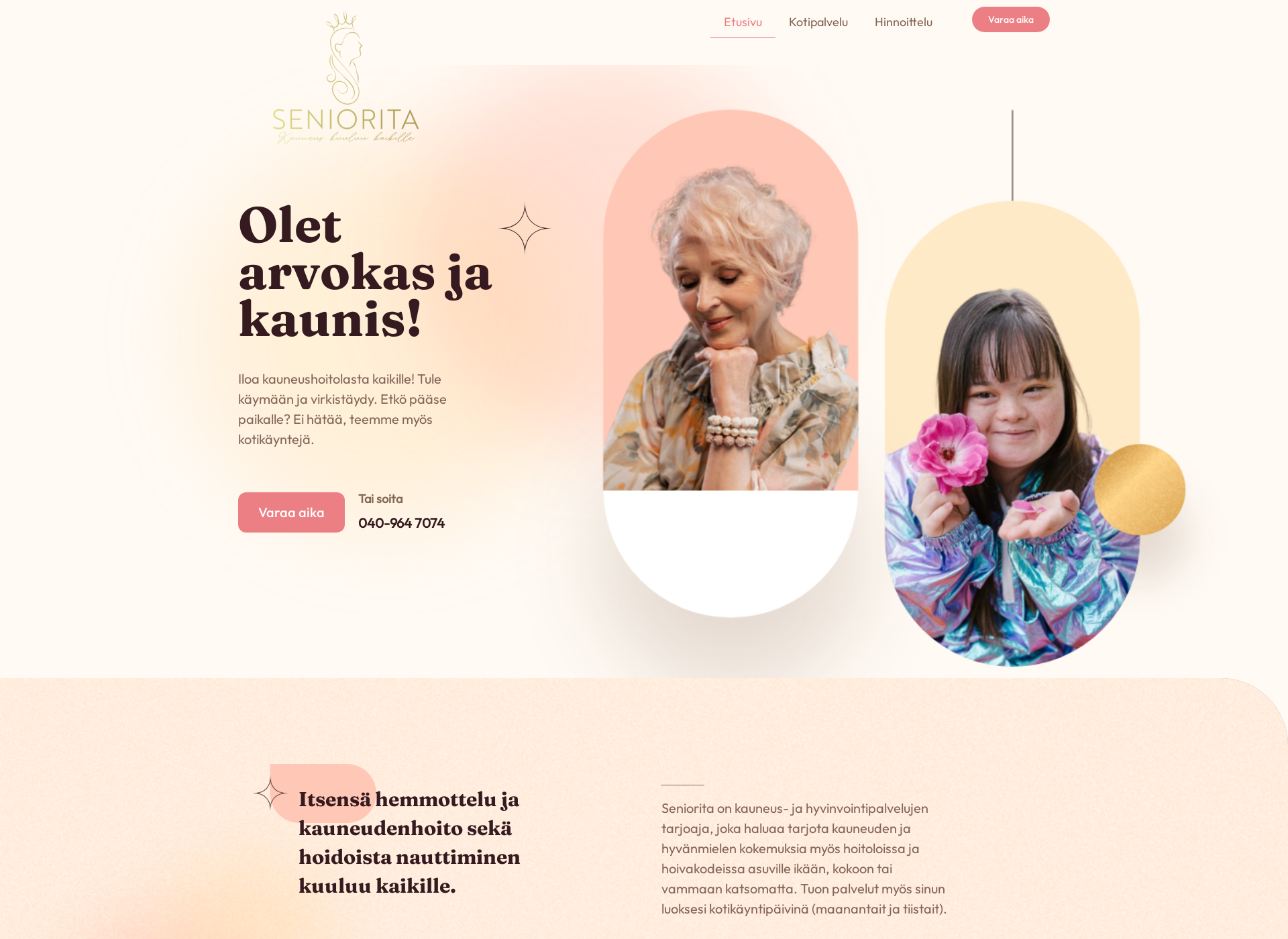 Skärmdump för seniorita.fi