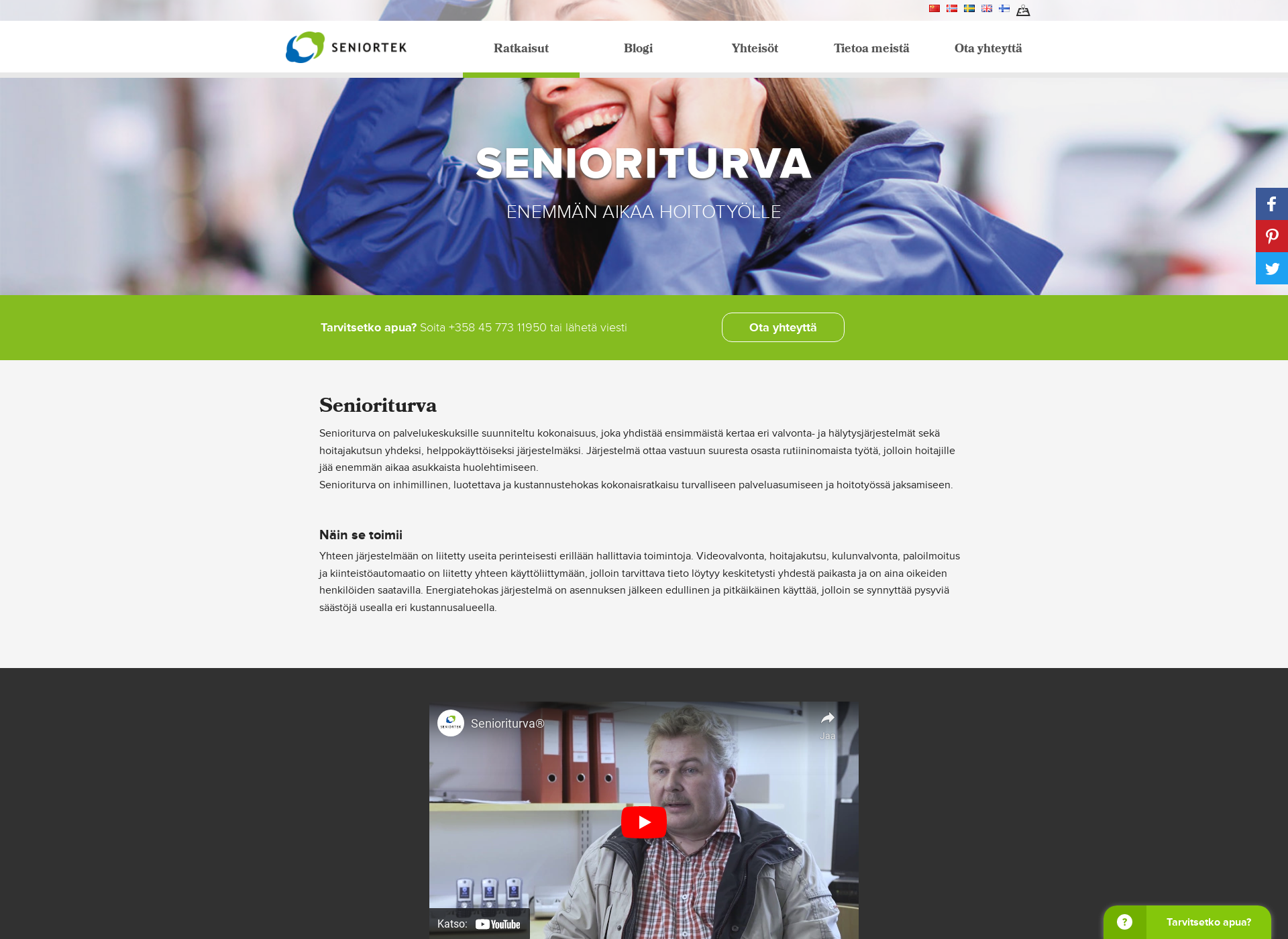 Screenshot for senioriturva.fi