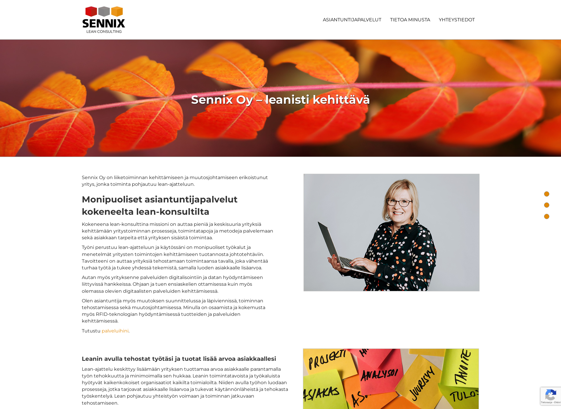 Skärmdump för sennix.fi