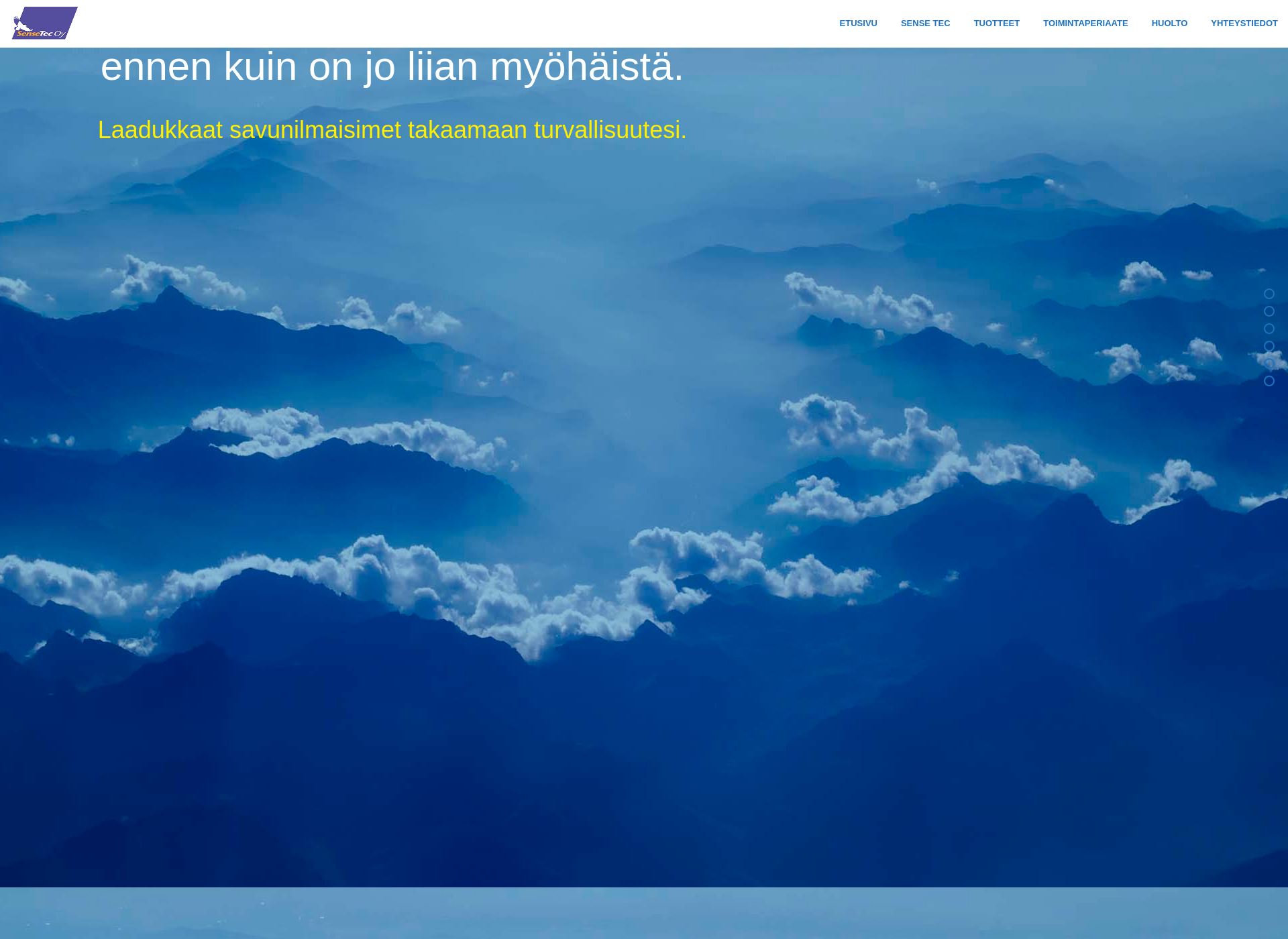 Screenshot for sensetec.fi