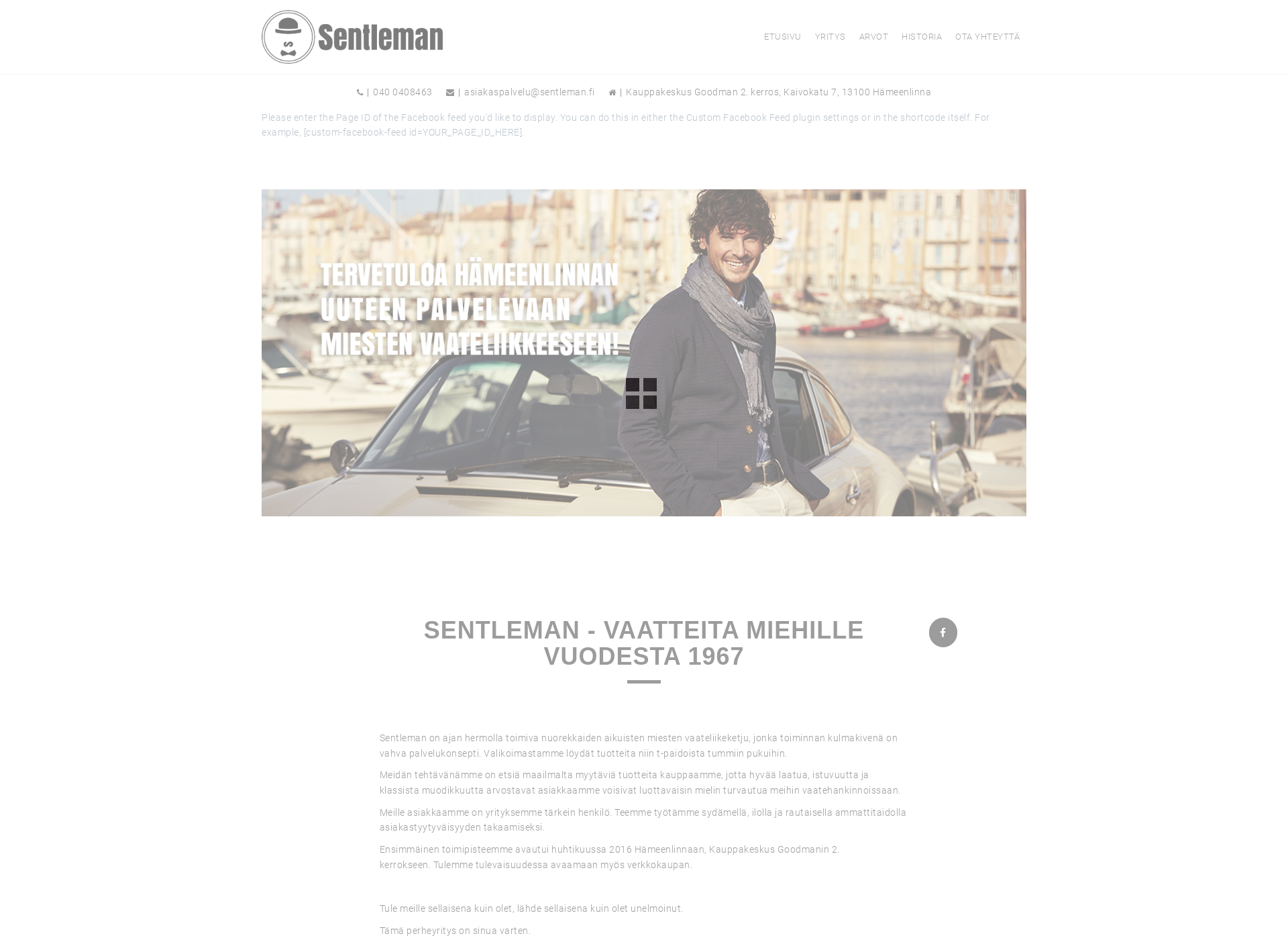 Screenshot for sentleman.fi