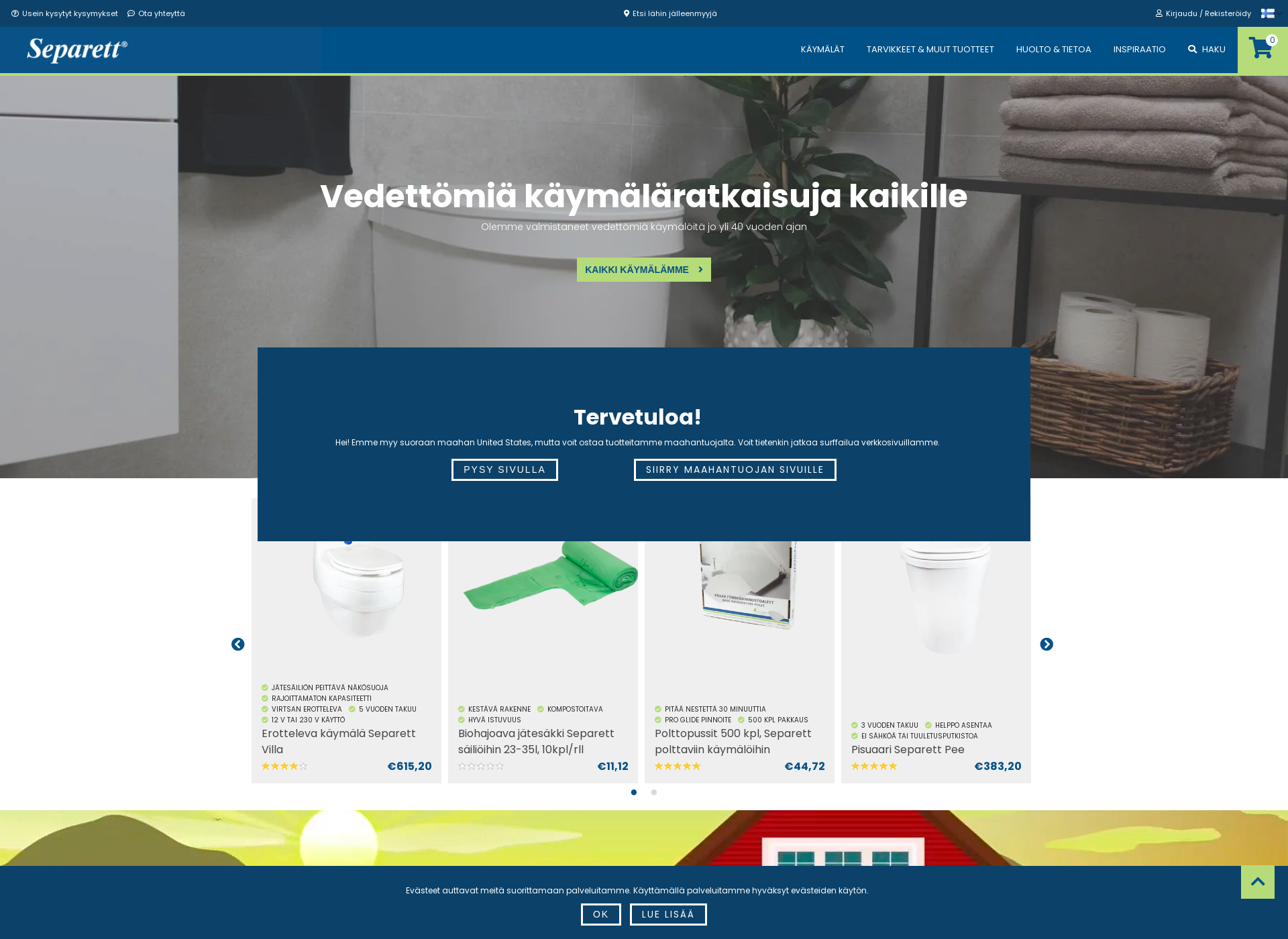 Skärmdump för separett.fi