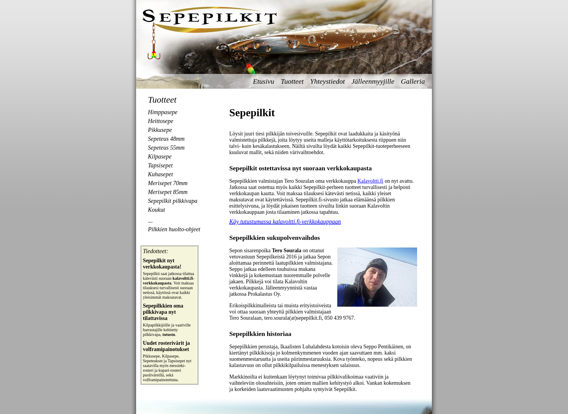 Skärmdump för sepepilkit.fi