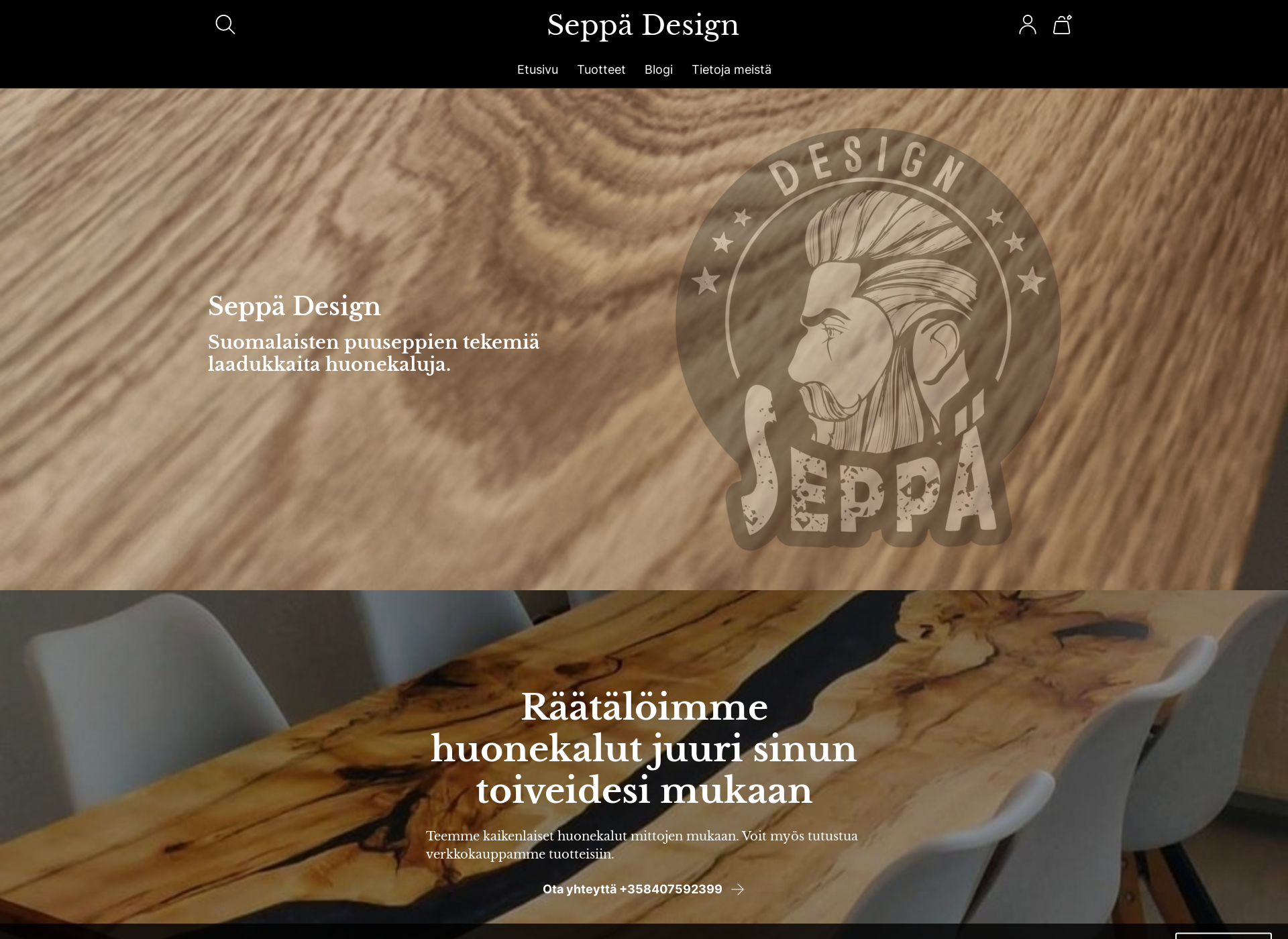 Skärmdump för seppadesign.fi