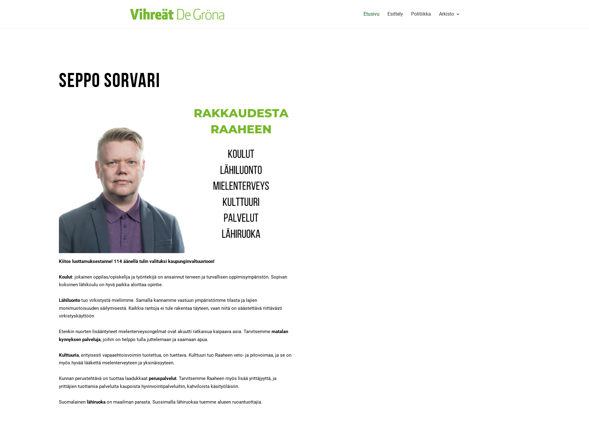 Screenshot for sepposorvari.fi