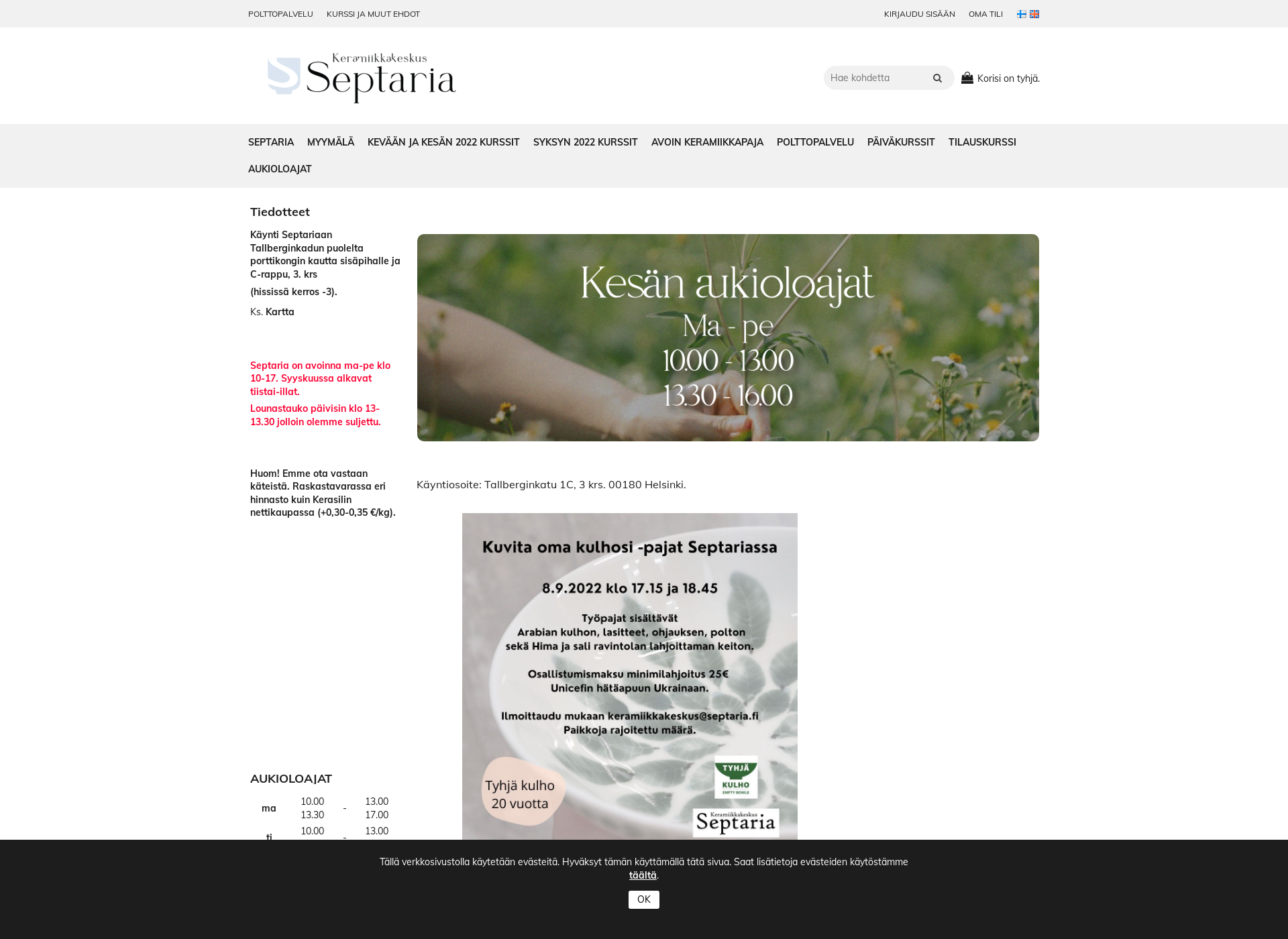 Skärmdump för septaria.fi