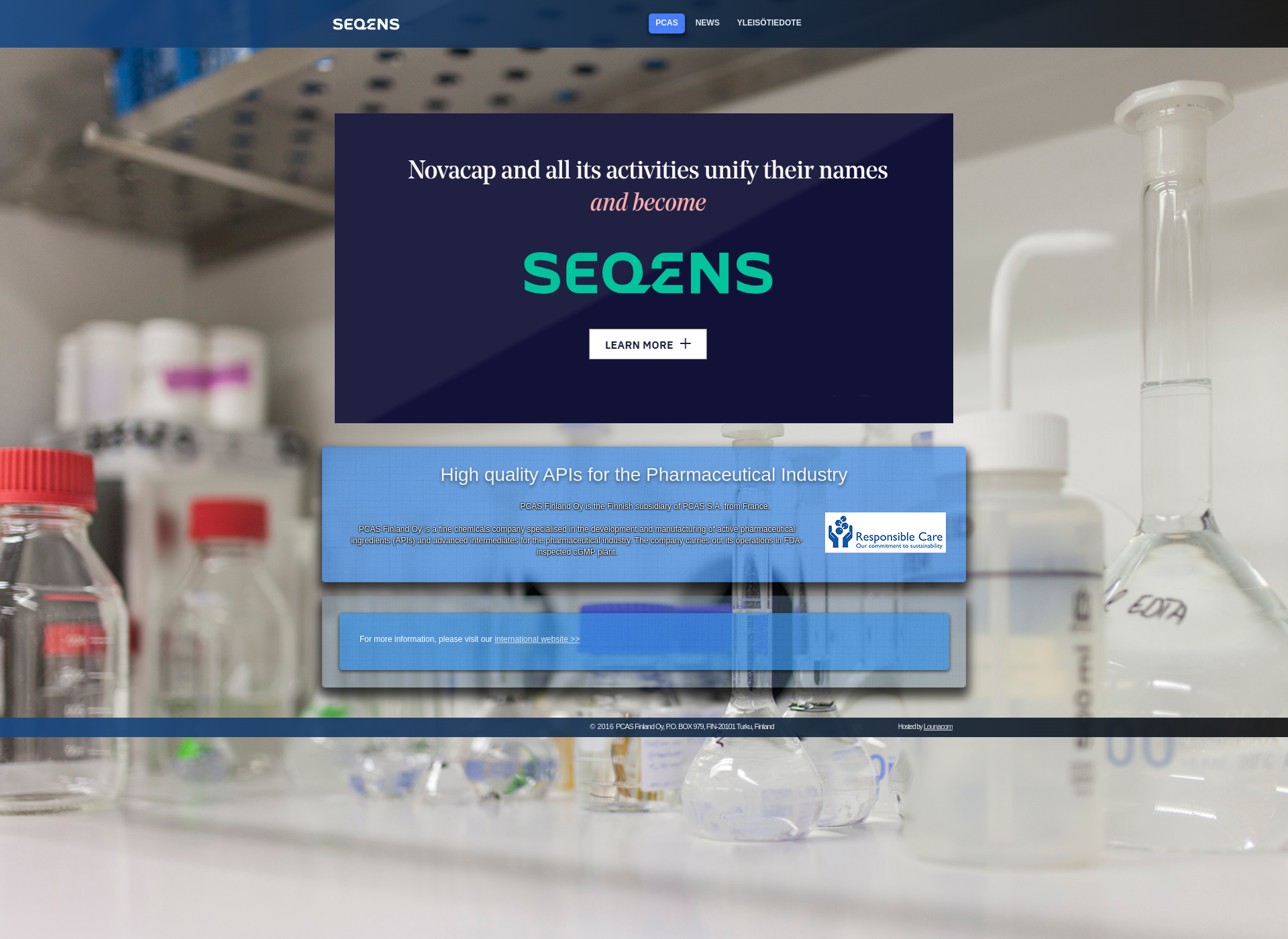 Screenshot for seqens.fi
