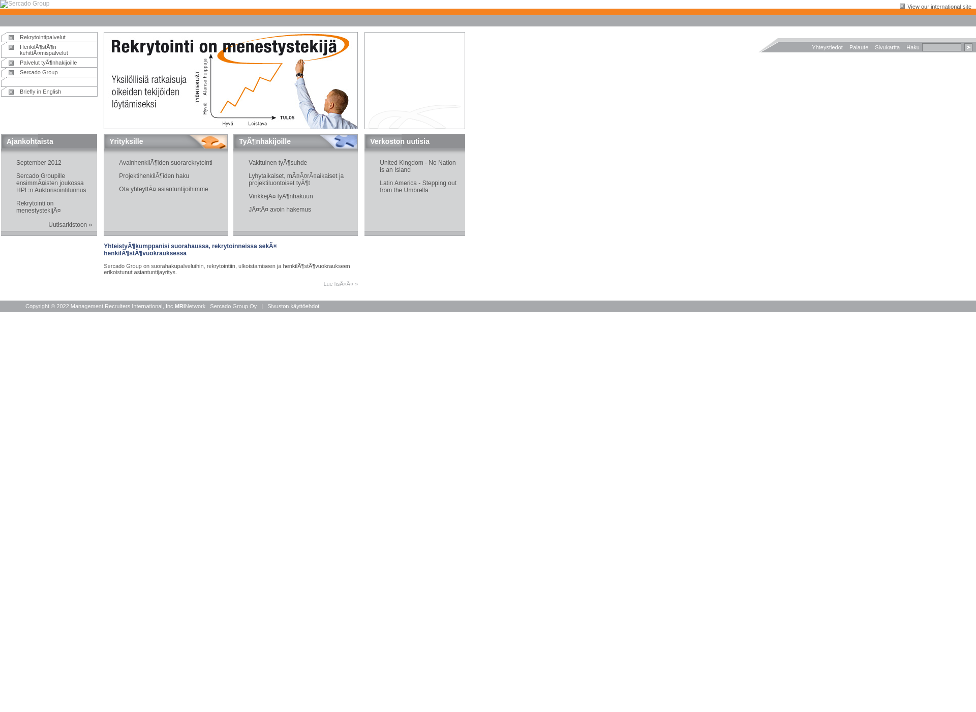Screenshot for sercadogroup.fi