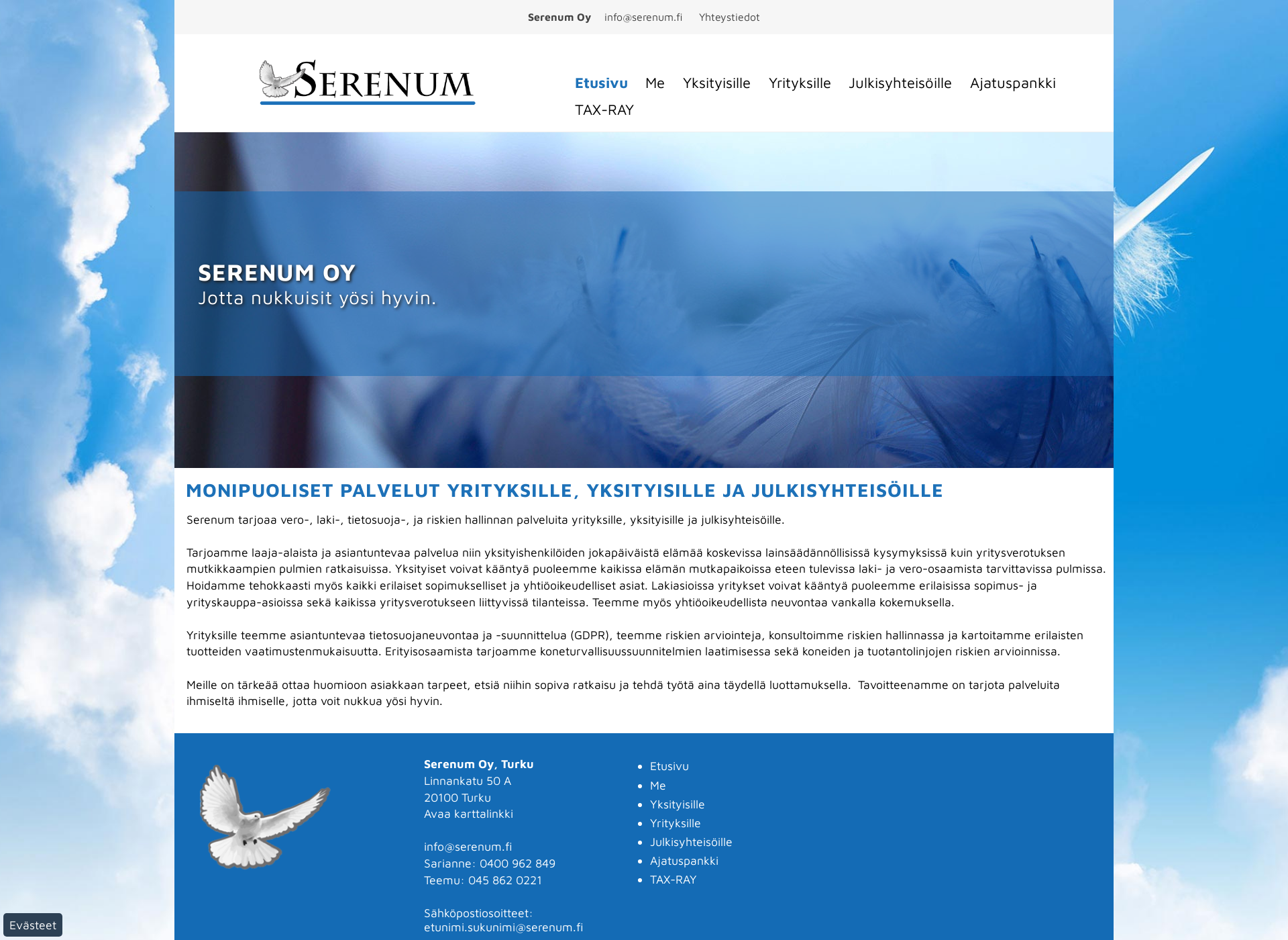 Screenshot for serenum.fi