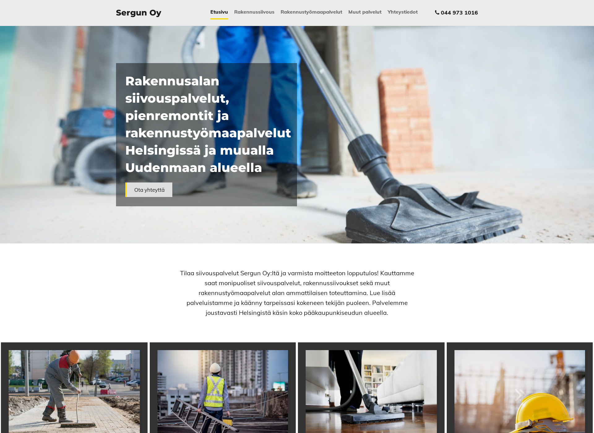 Screenshot for sergunrakennuspalvelut.fi