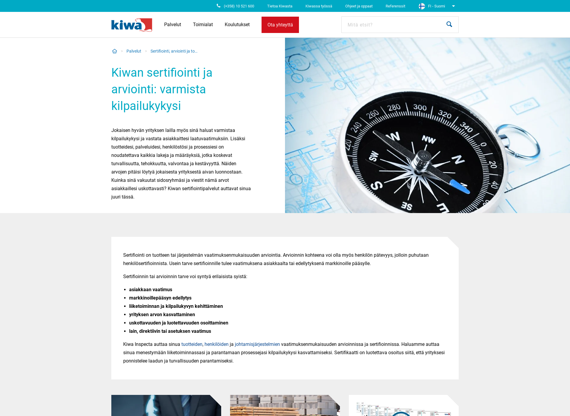 Skärmdump för sertifiointi.fi