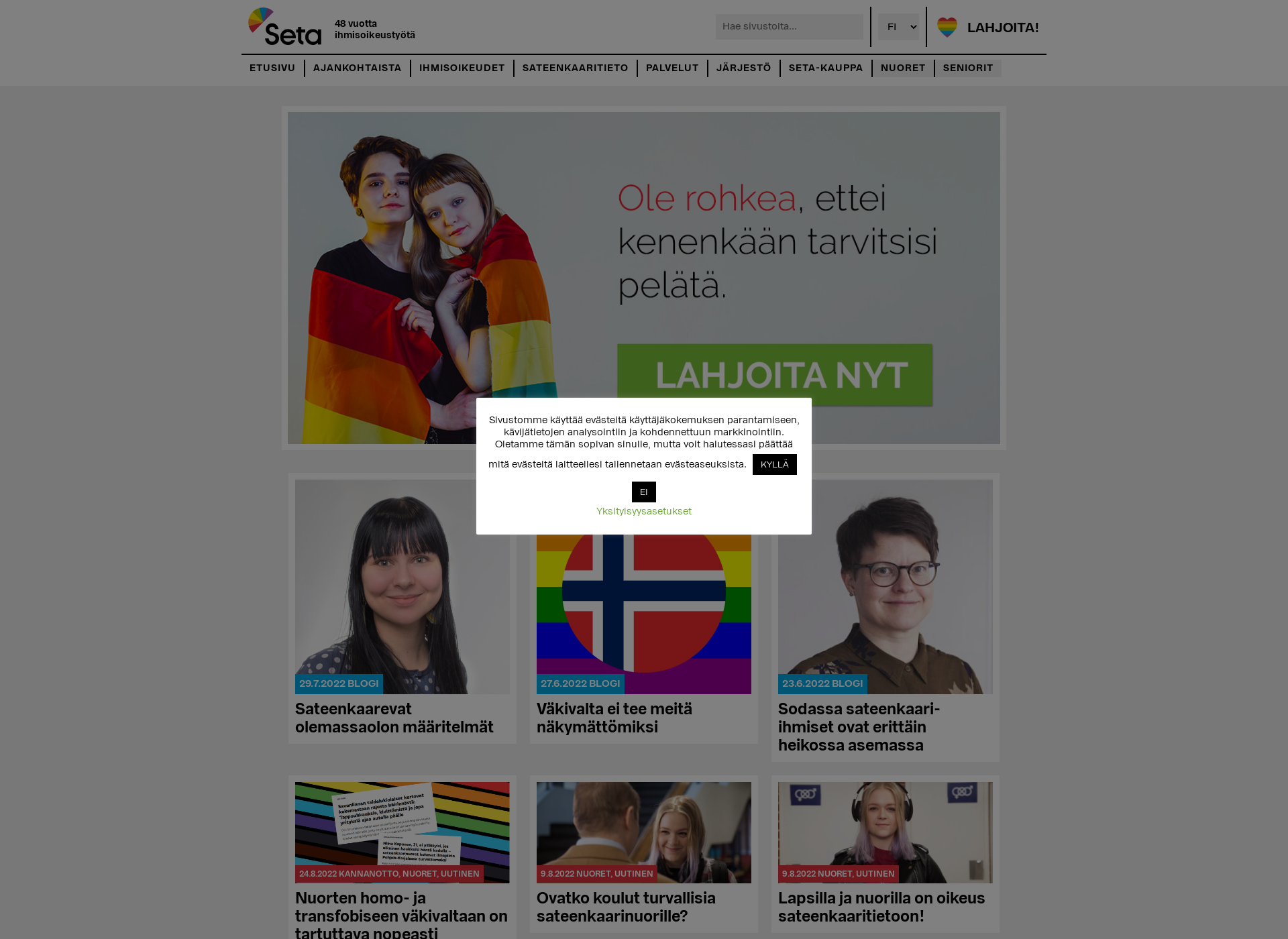 Screenshot for seta.fi