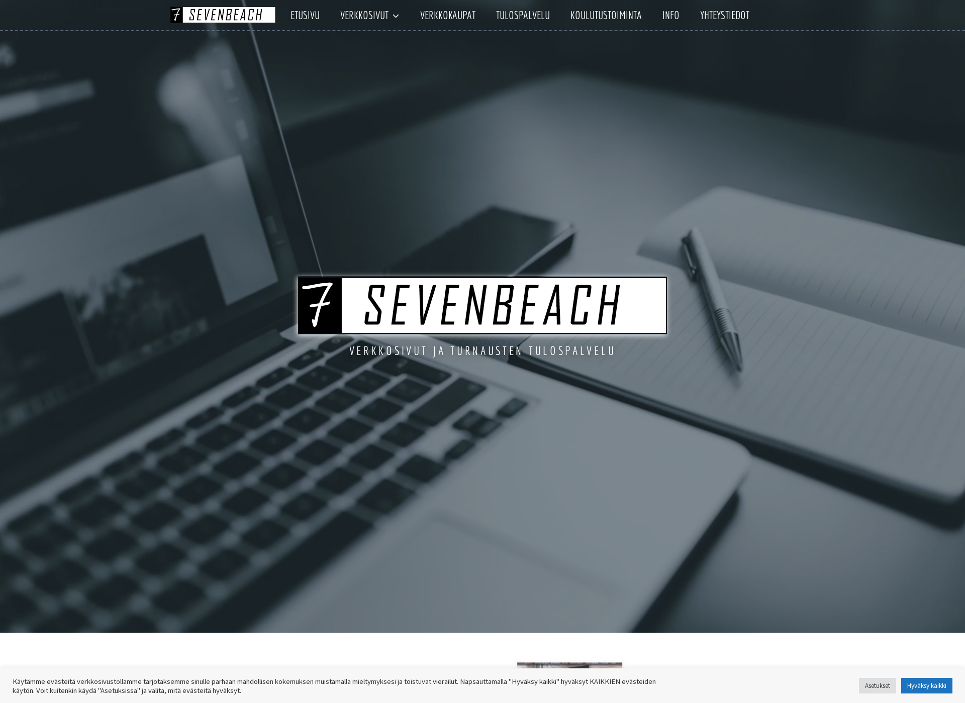Skärmdump för sevenbeach.fi