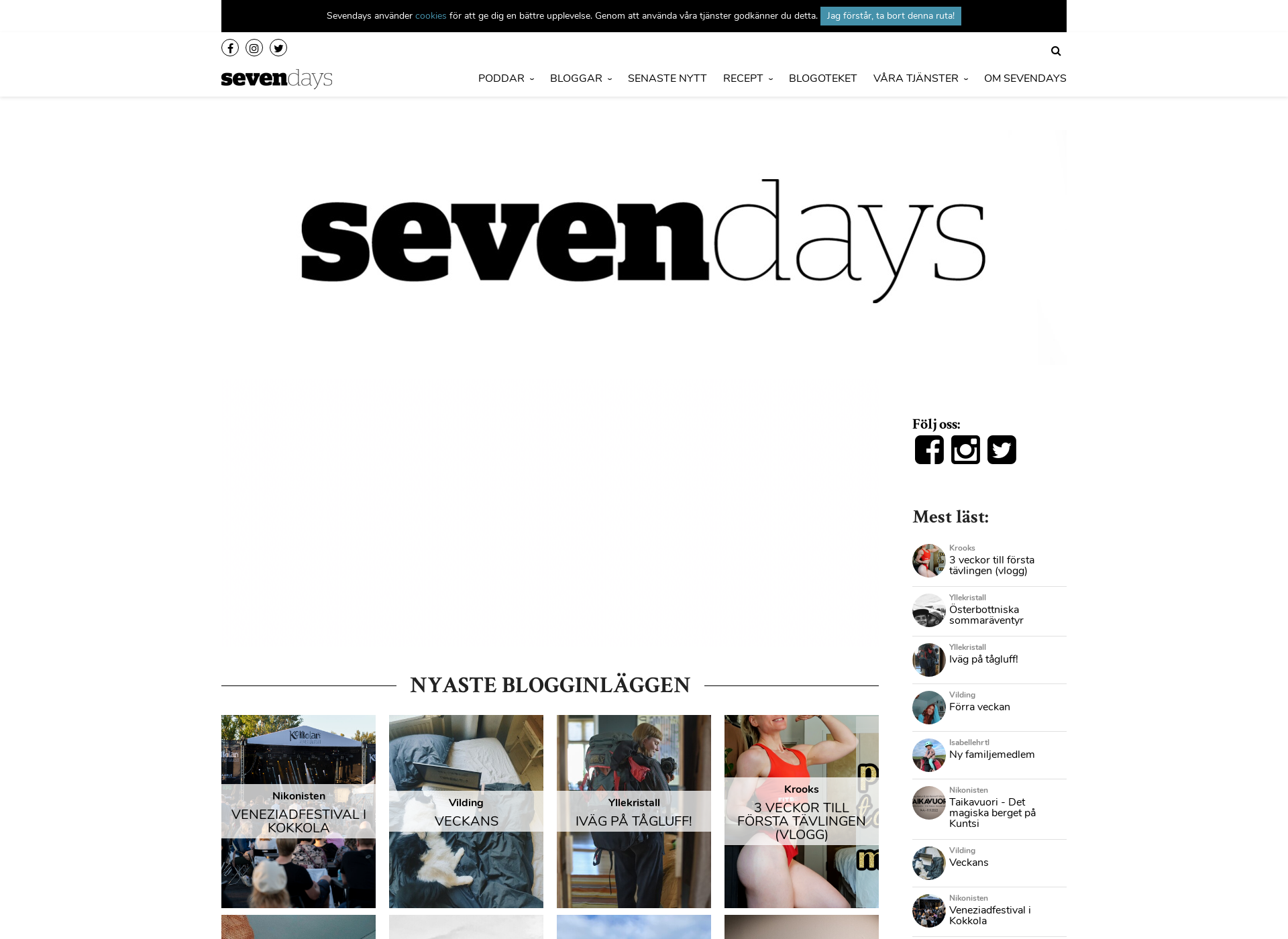 Screenshot for sevendays.fi
