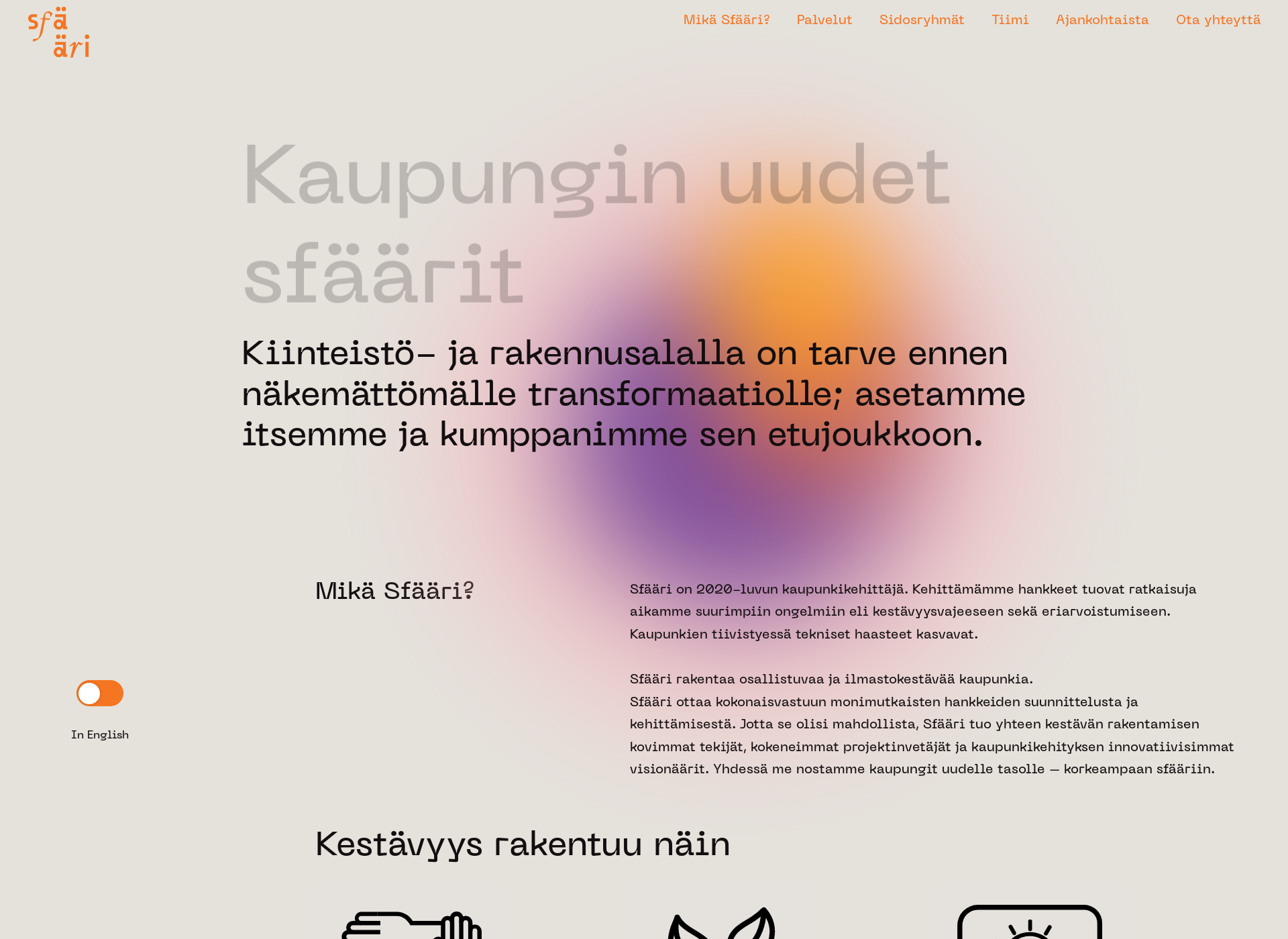 Screenshot for sfaari.fi