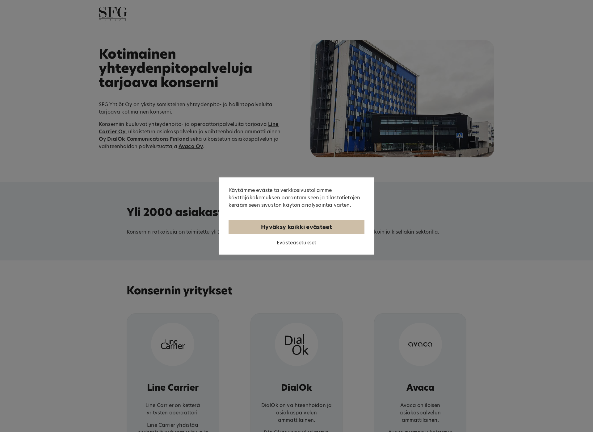 Screenshot for sfgyhtiot.fi