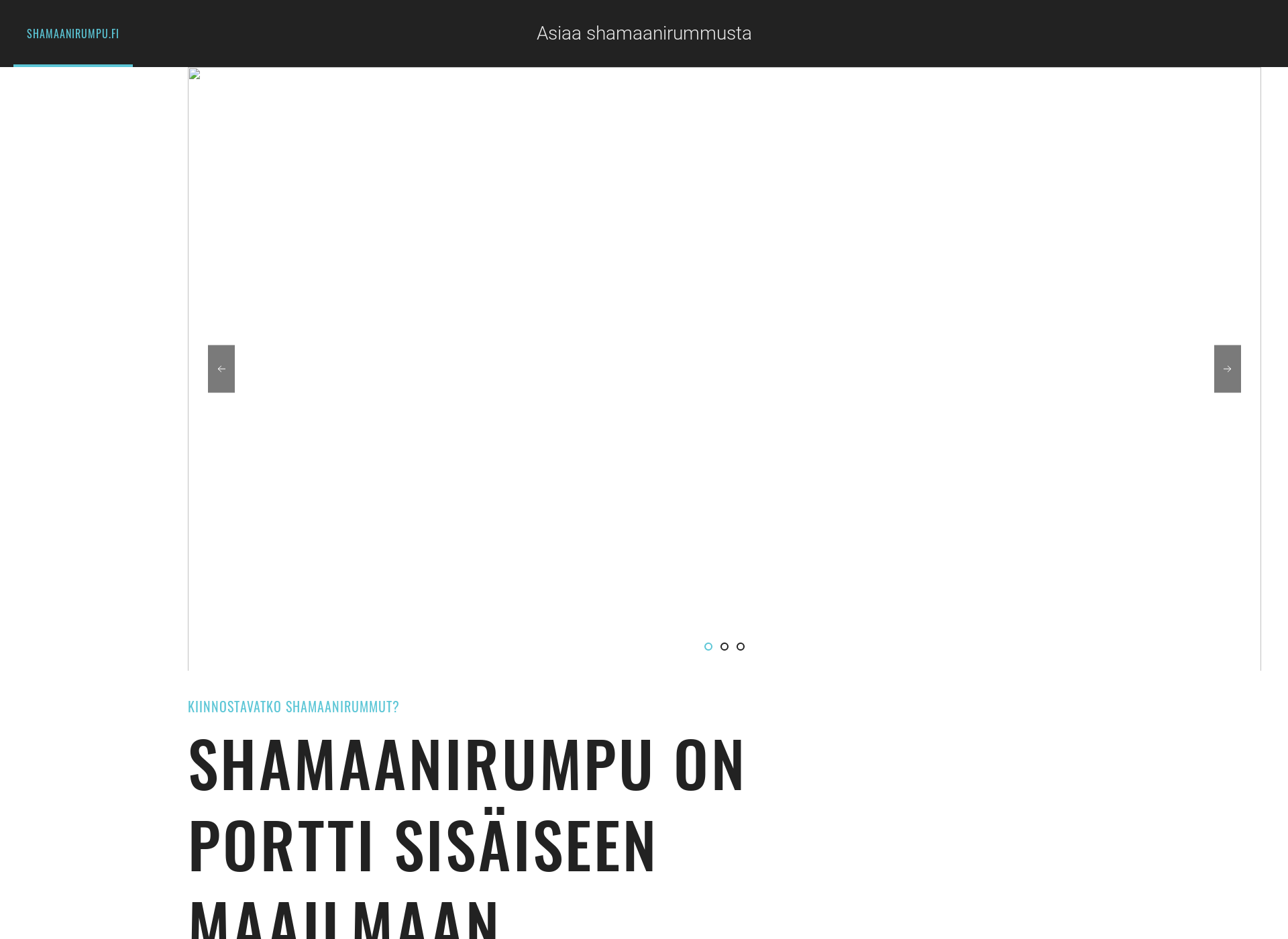 Screenshot for shamaanirumpu.fi
