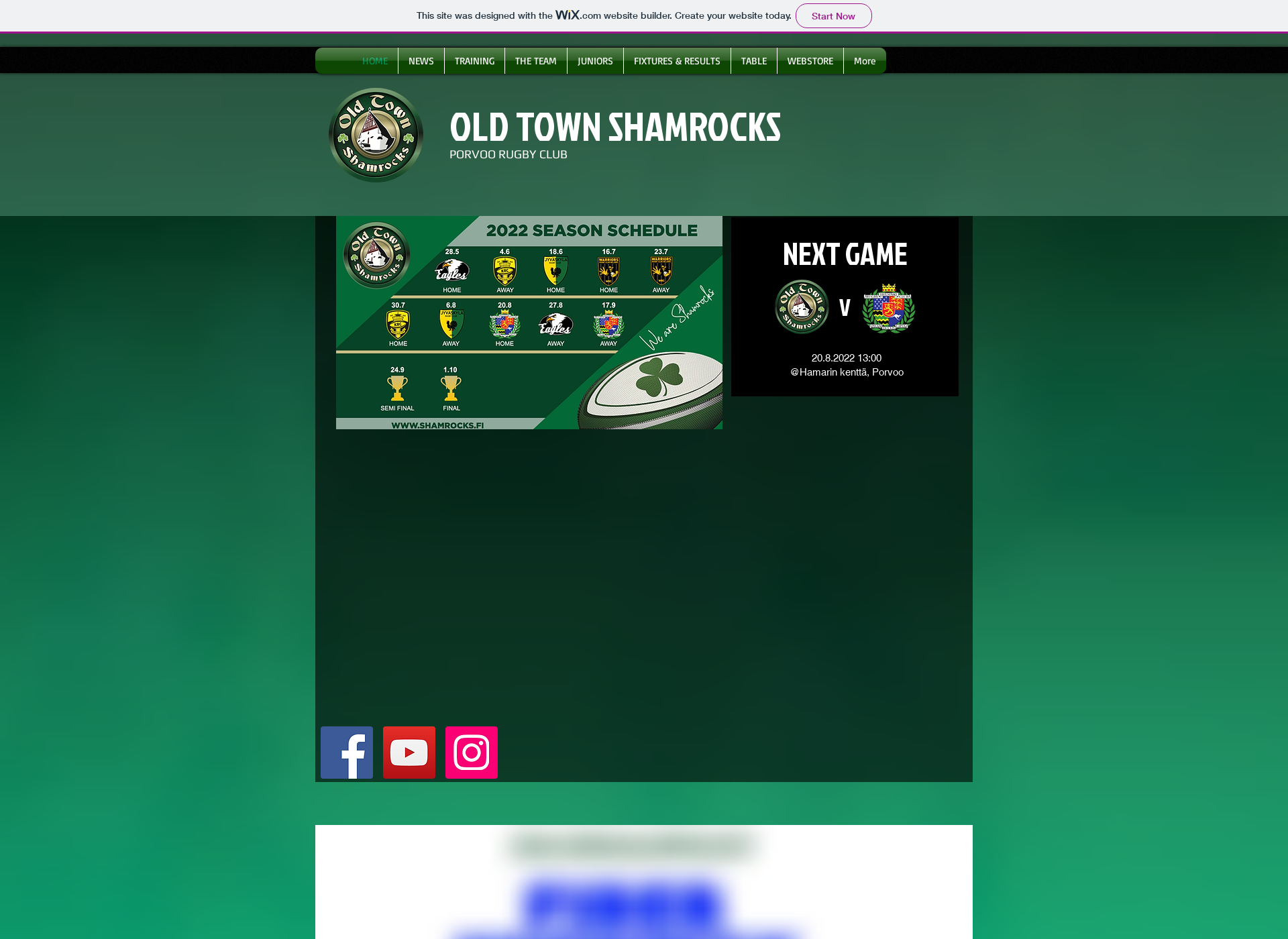 Screenshot for shamrocks.fi